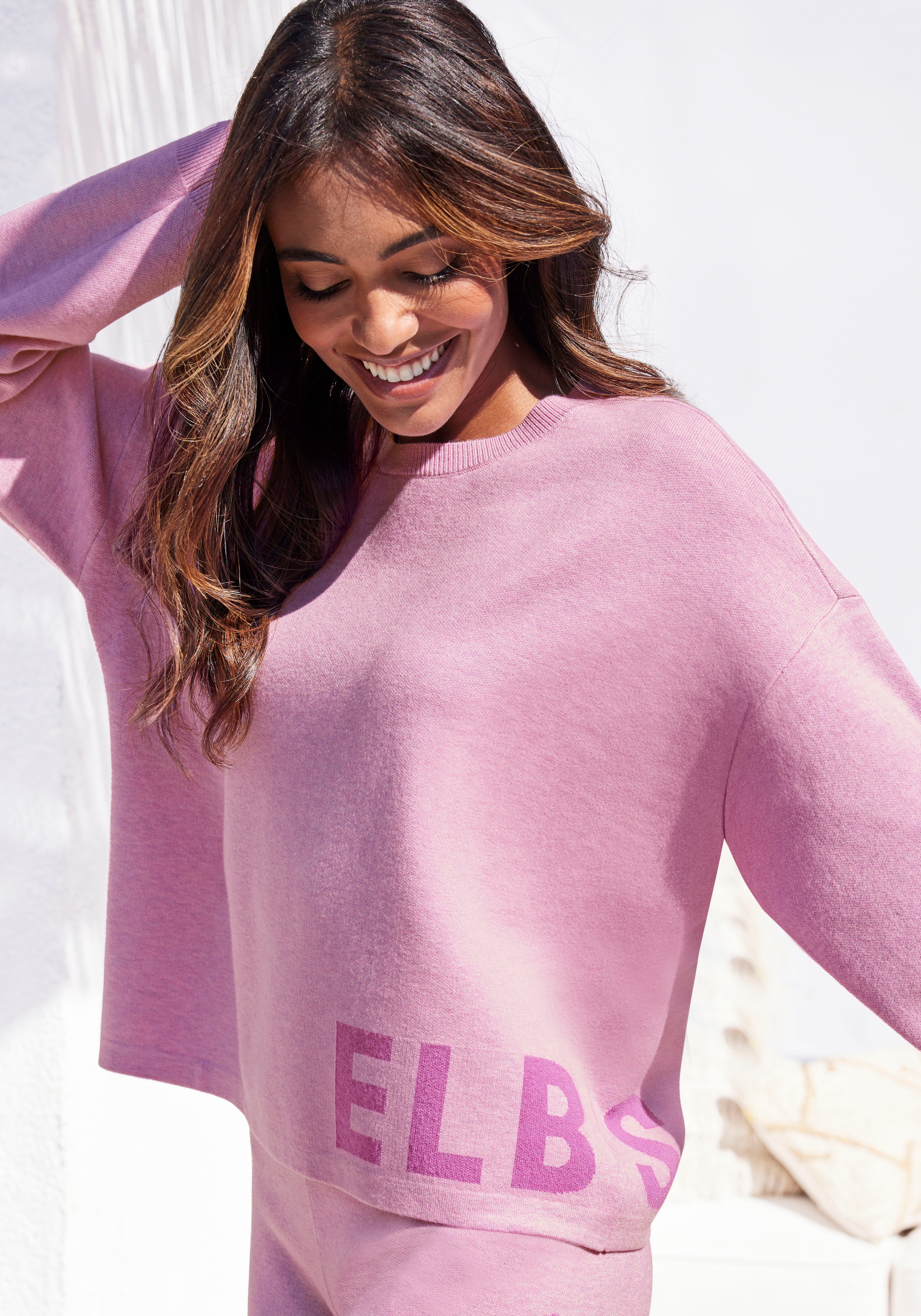 Elbsand Gebreide trui -Loungesweatshirt van hoogwaardig breiwerk met gebreid logo, loungewear
