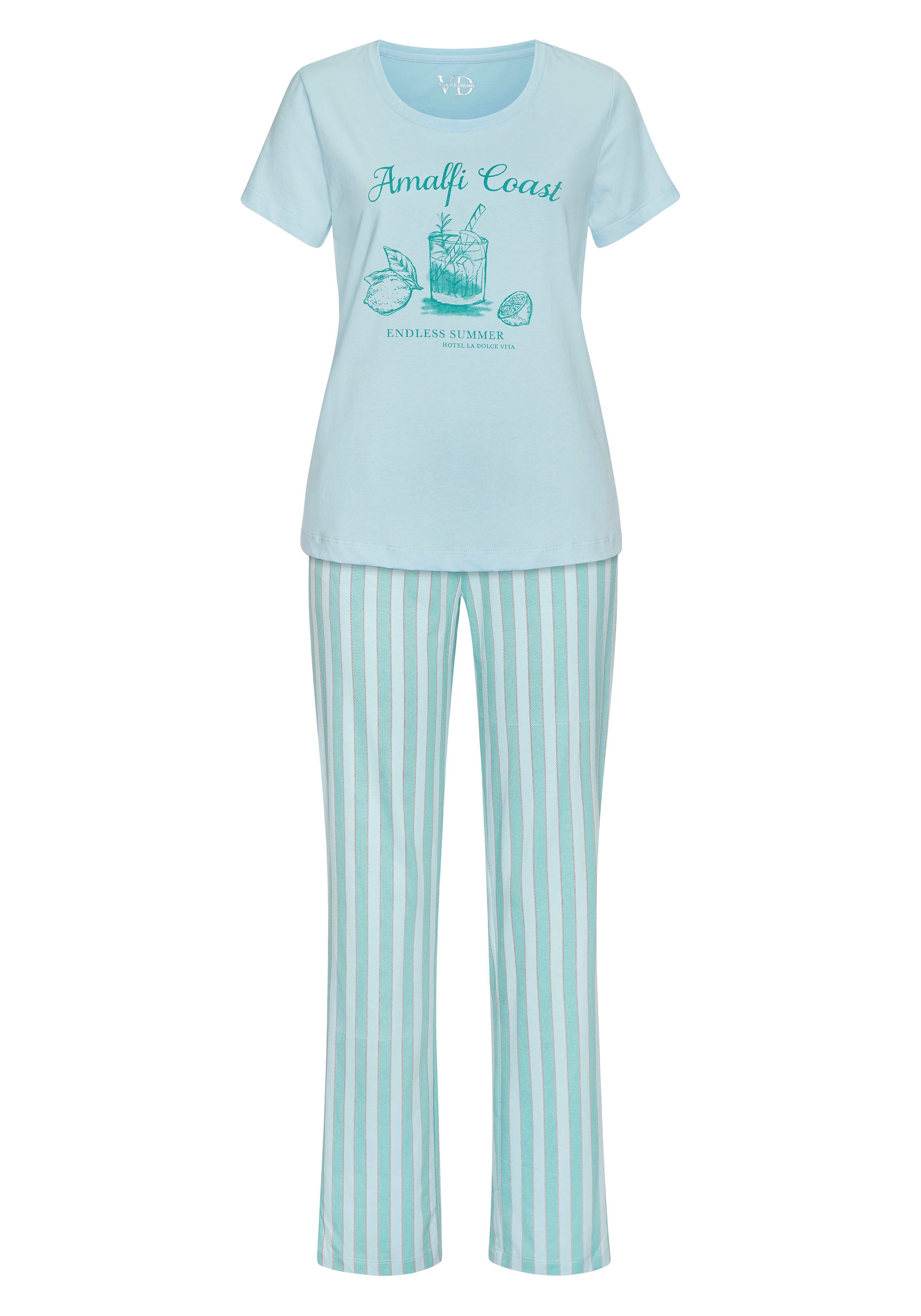 Vivance Dreams Pyjama Fijn streeppatroon (set, 2-delig)
