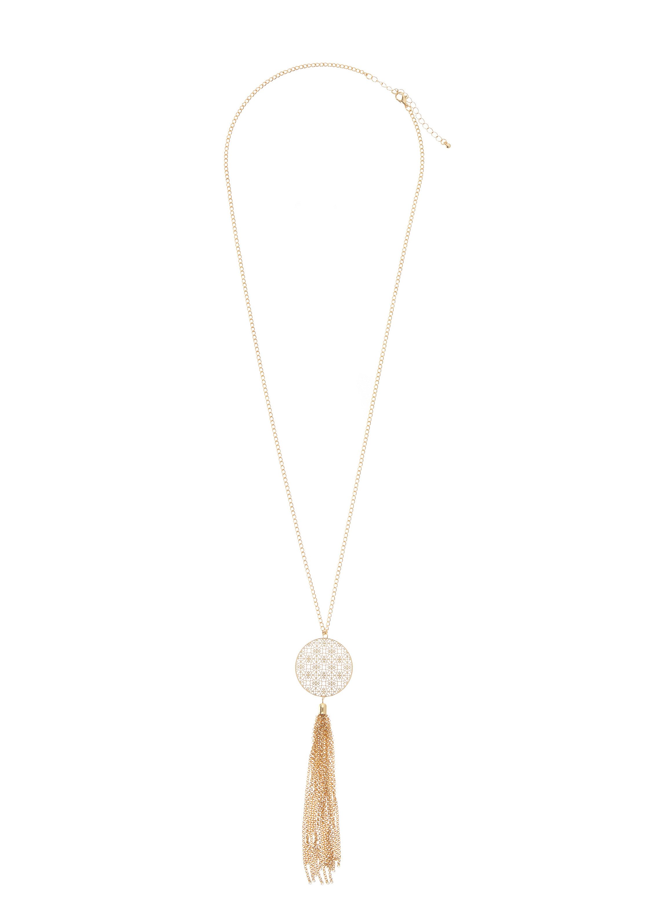 Lascana Lange ketting Halsketting met dromenvanger hanger met ornament en tassel, ketting met hanger, halssieraad