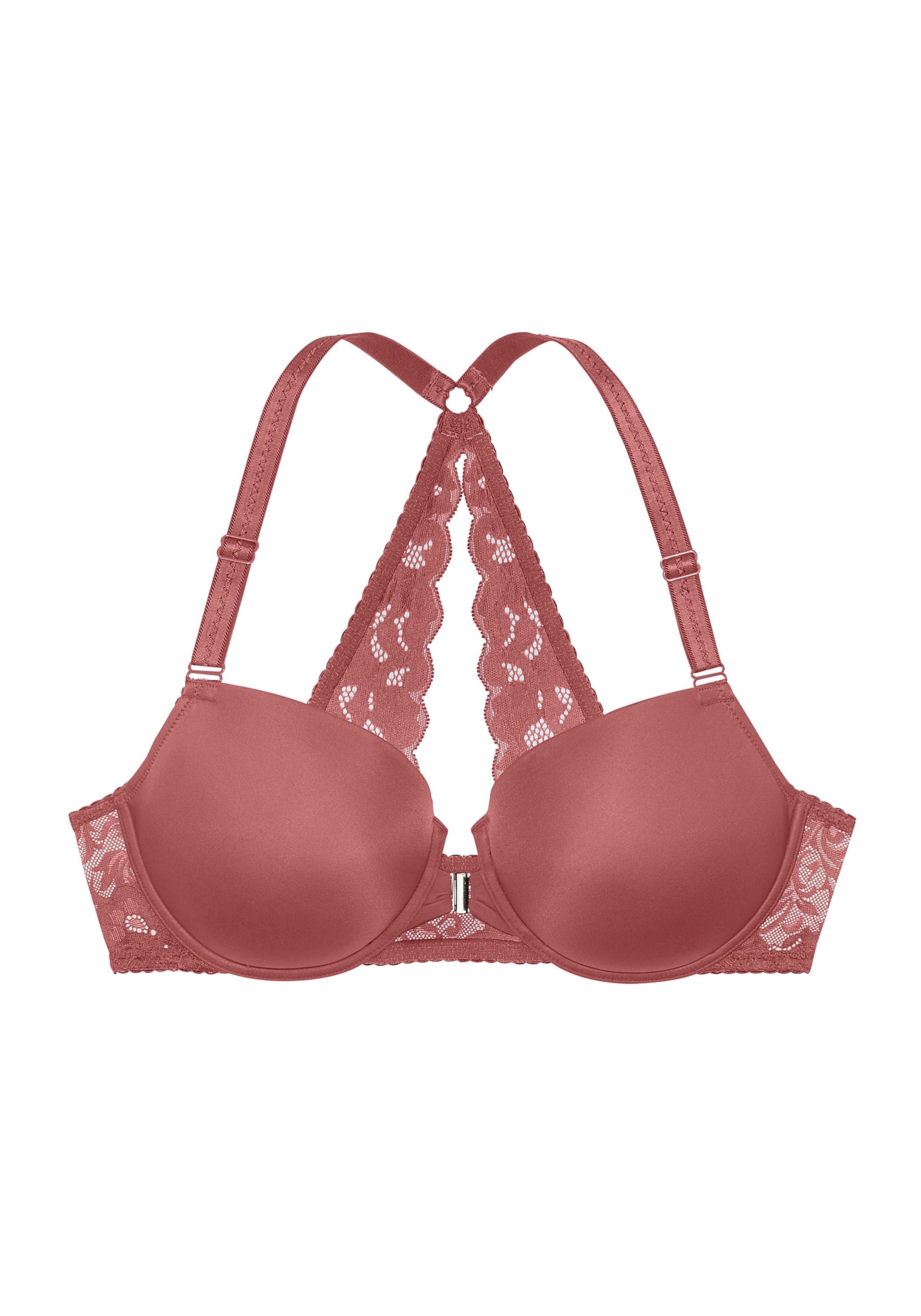 Lascana Bh met steuncups Premium Dessous met prachtige kanten achterkant en voorsluiting, ondergoed beugel bh's maat 85 F bruin
