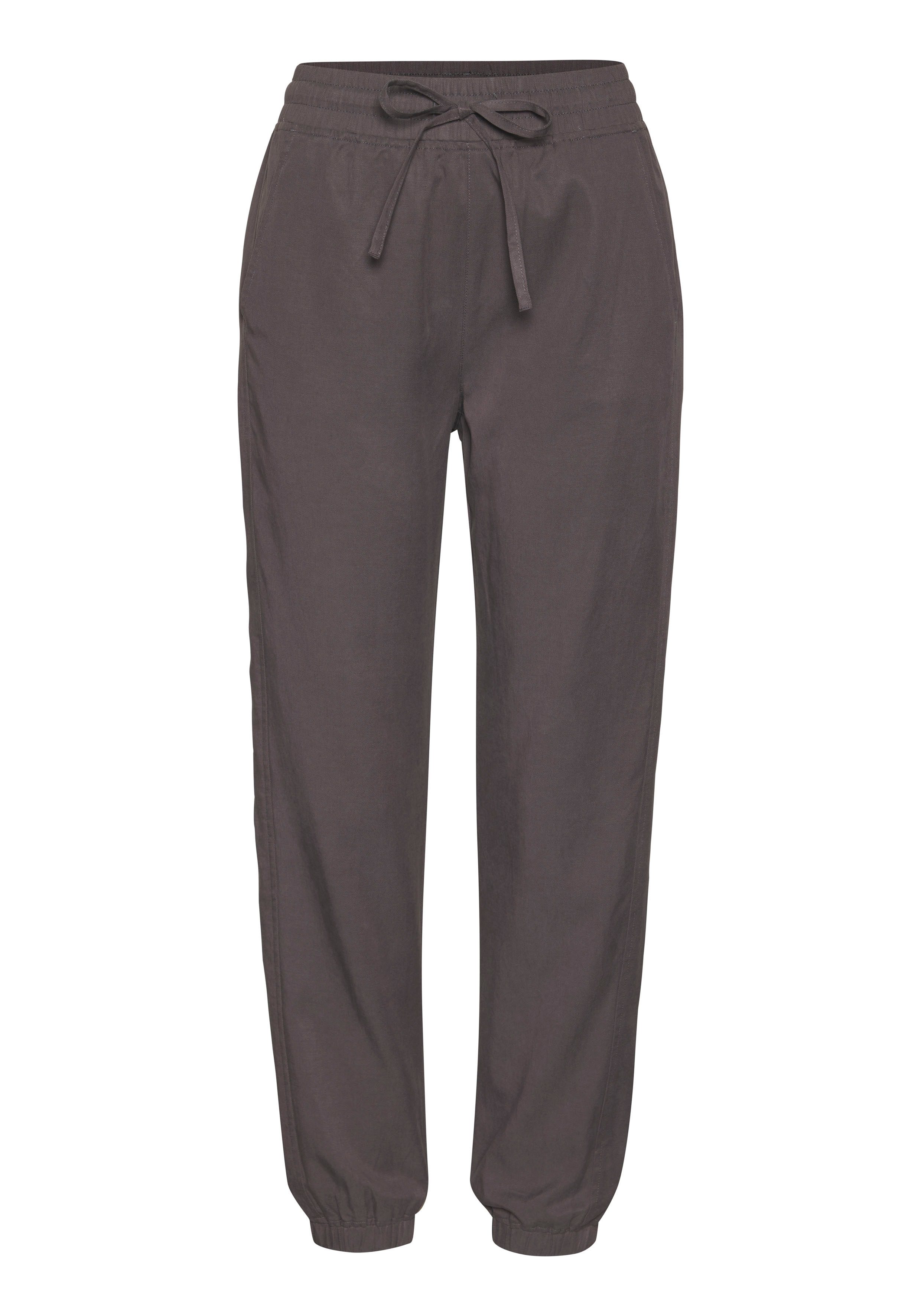 Lascana Comfortbroek van geweven stof, elastische stofbroek met zakken