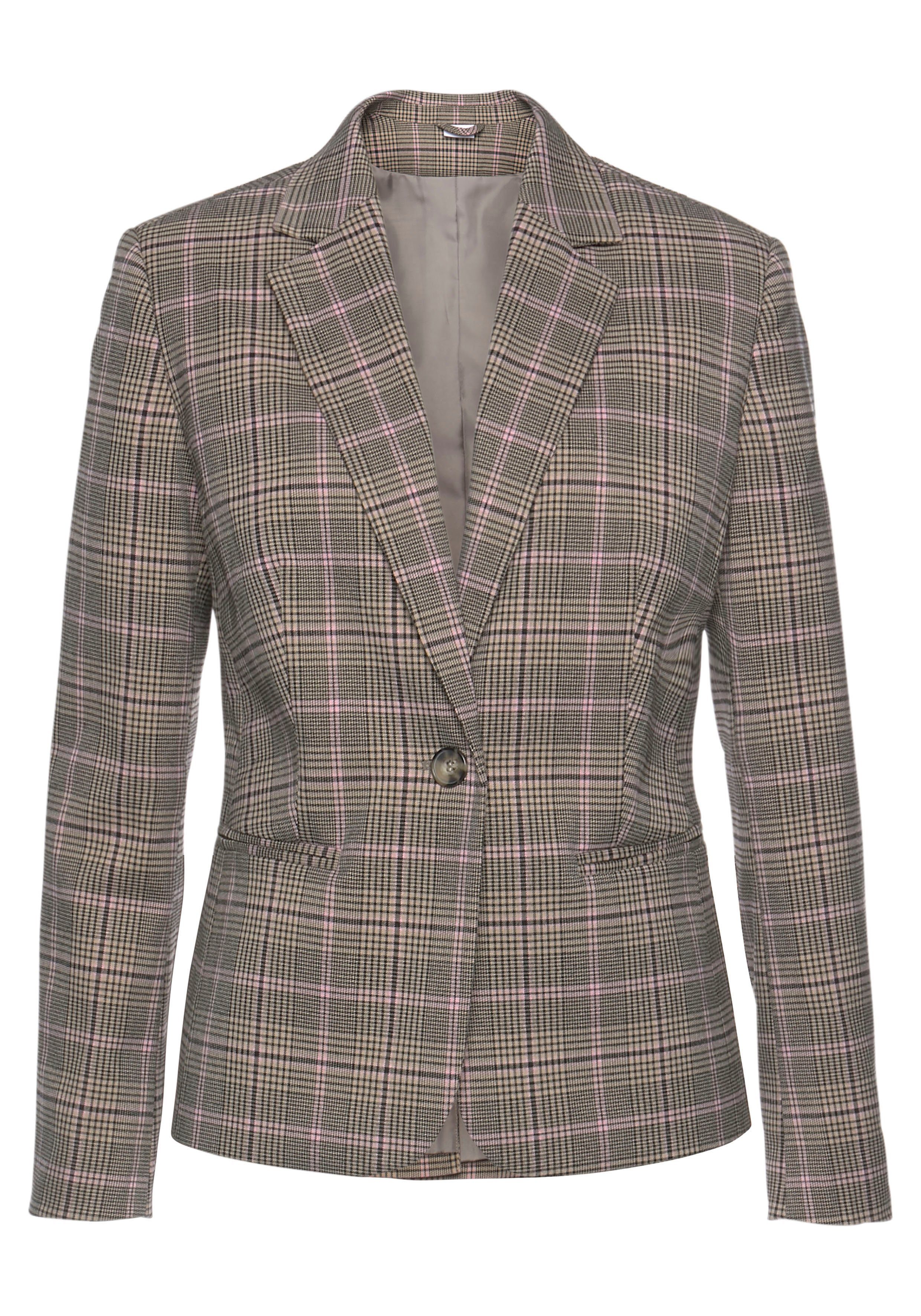 Lascana Korte blazer in klassieke vorm, getailleerde damesblazer, sportief elegant