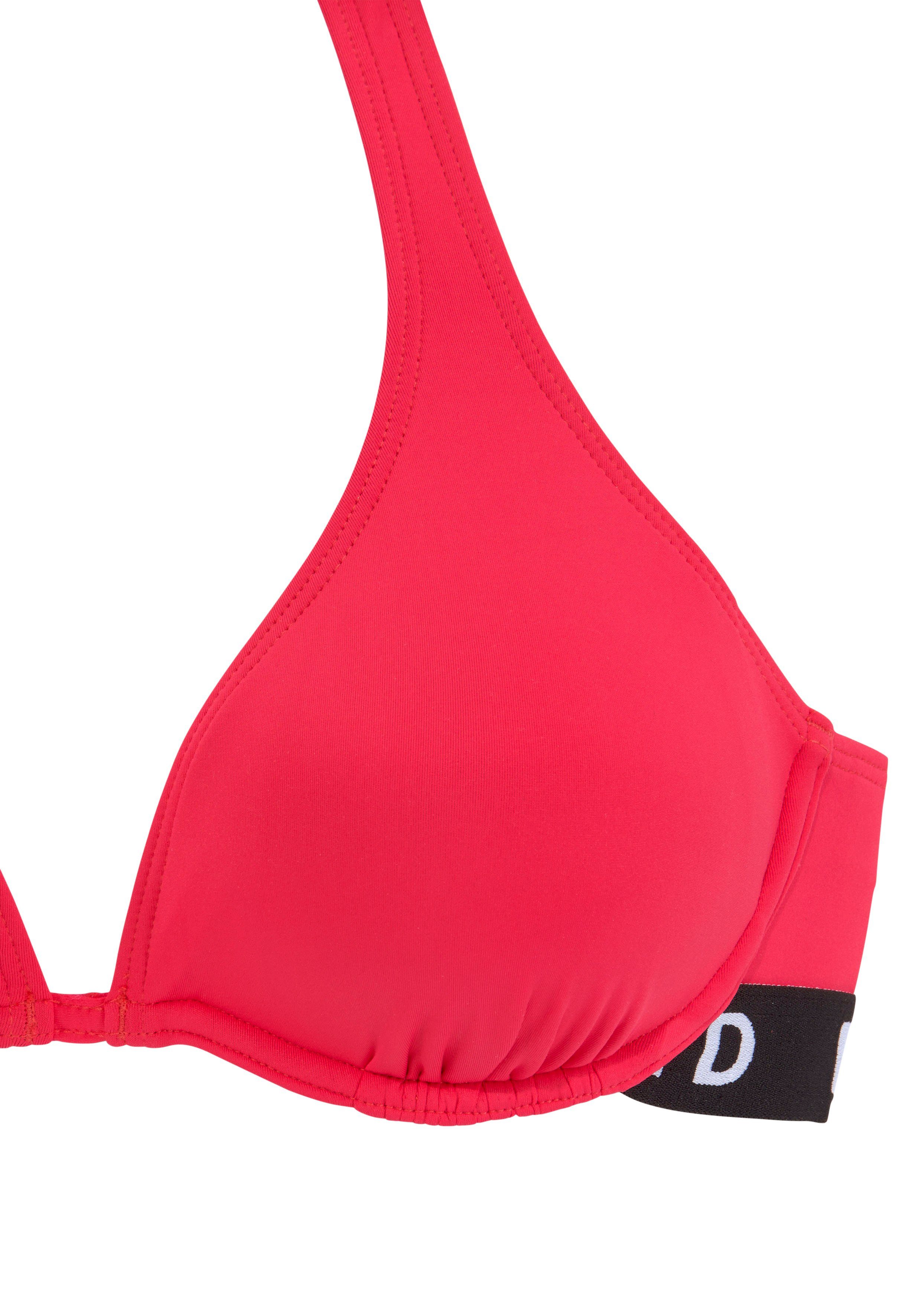 Elbsand Beugelbikini met contrastkleurige merkopschriften