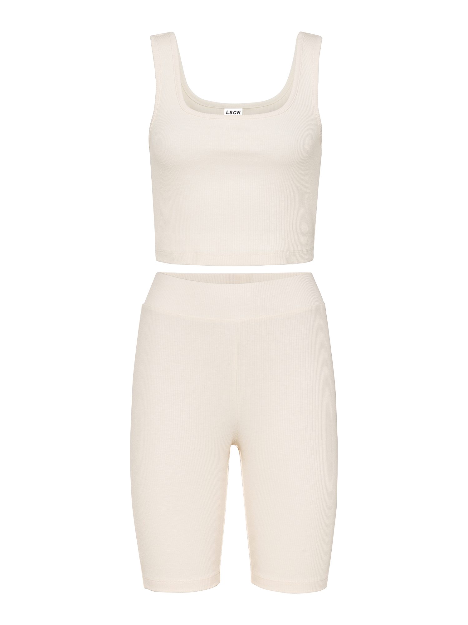 LSCN by LASCANA Shortama Set wielershort en -top (2-delig)