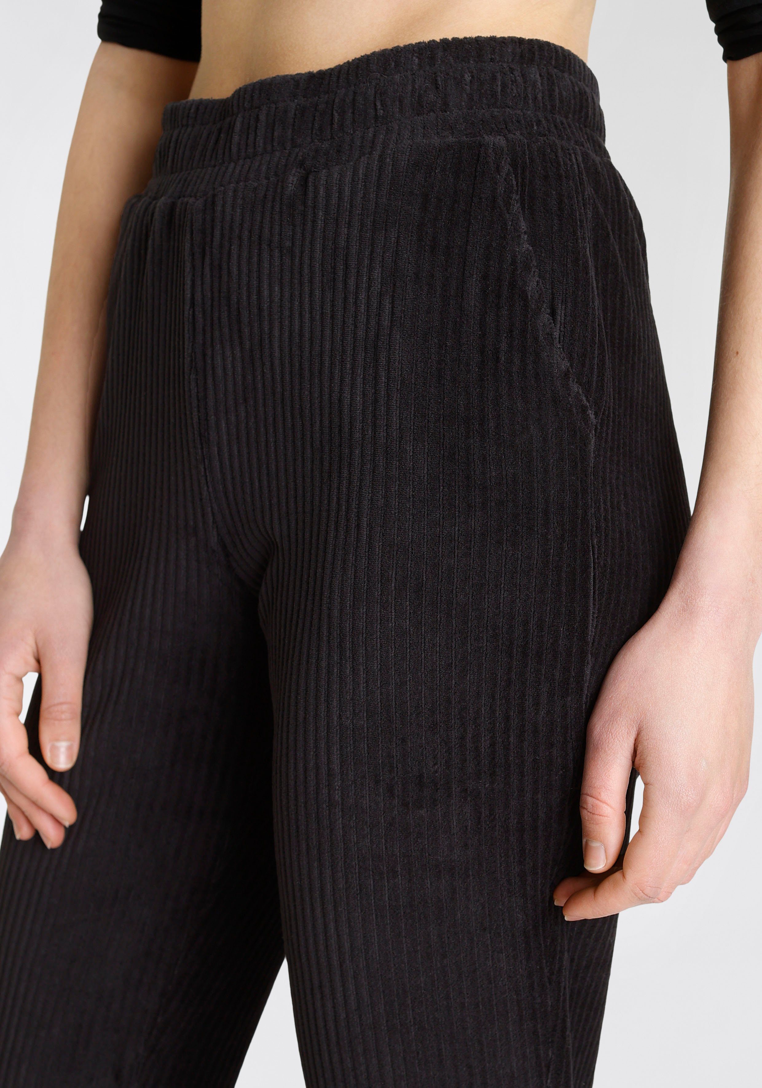 Vivance Cordbroek zonder sluiting -Loungebroek met comfortabele boorden en brede cord structuur