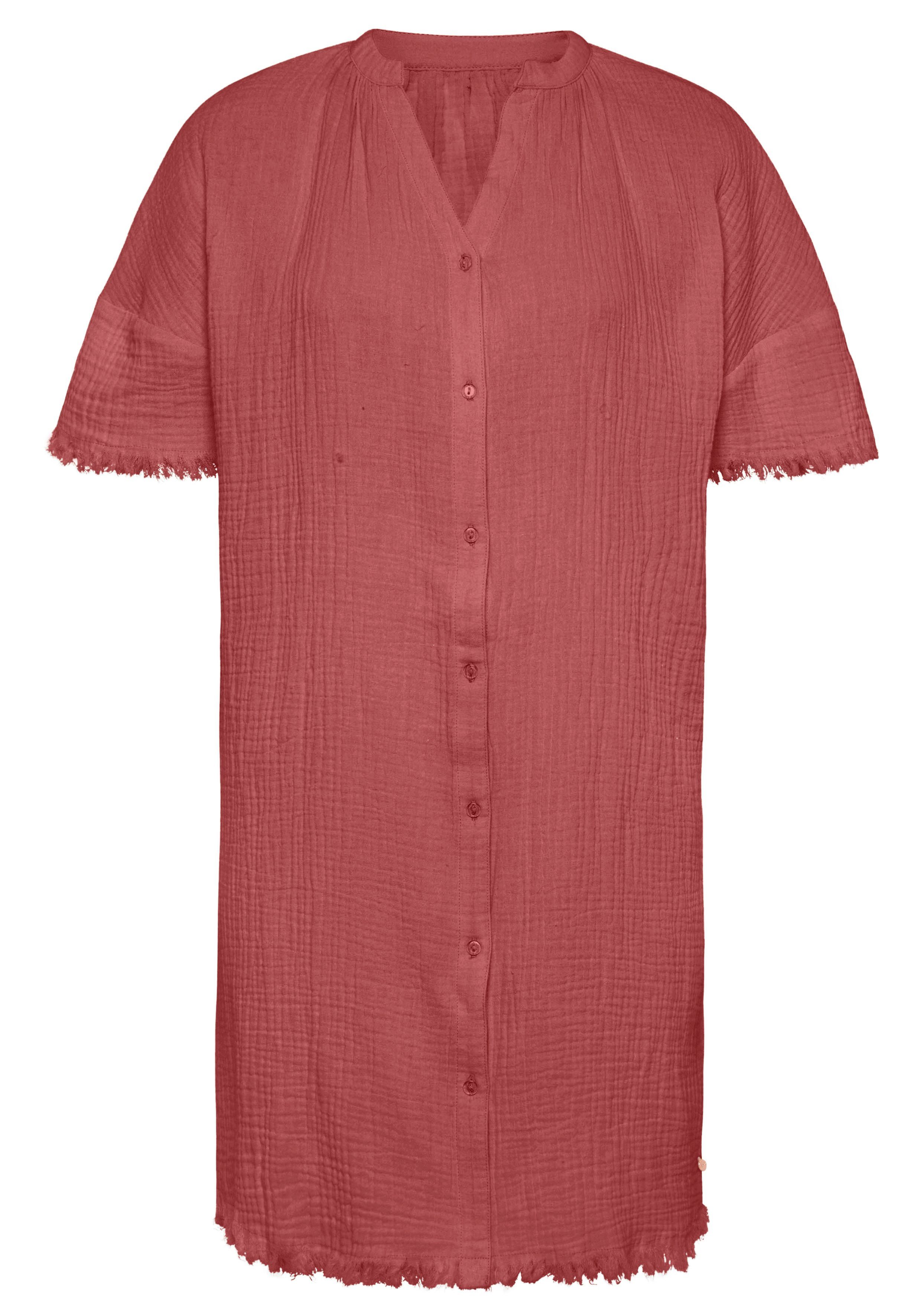 s.Oliver RED LABEL Beachwear Nachthemd van geweven mousseline stof