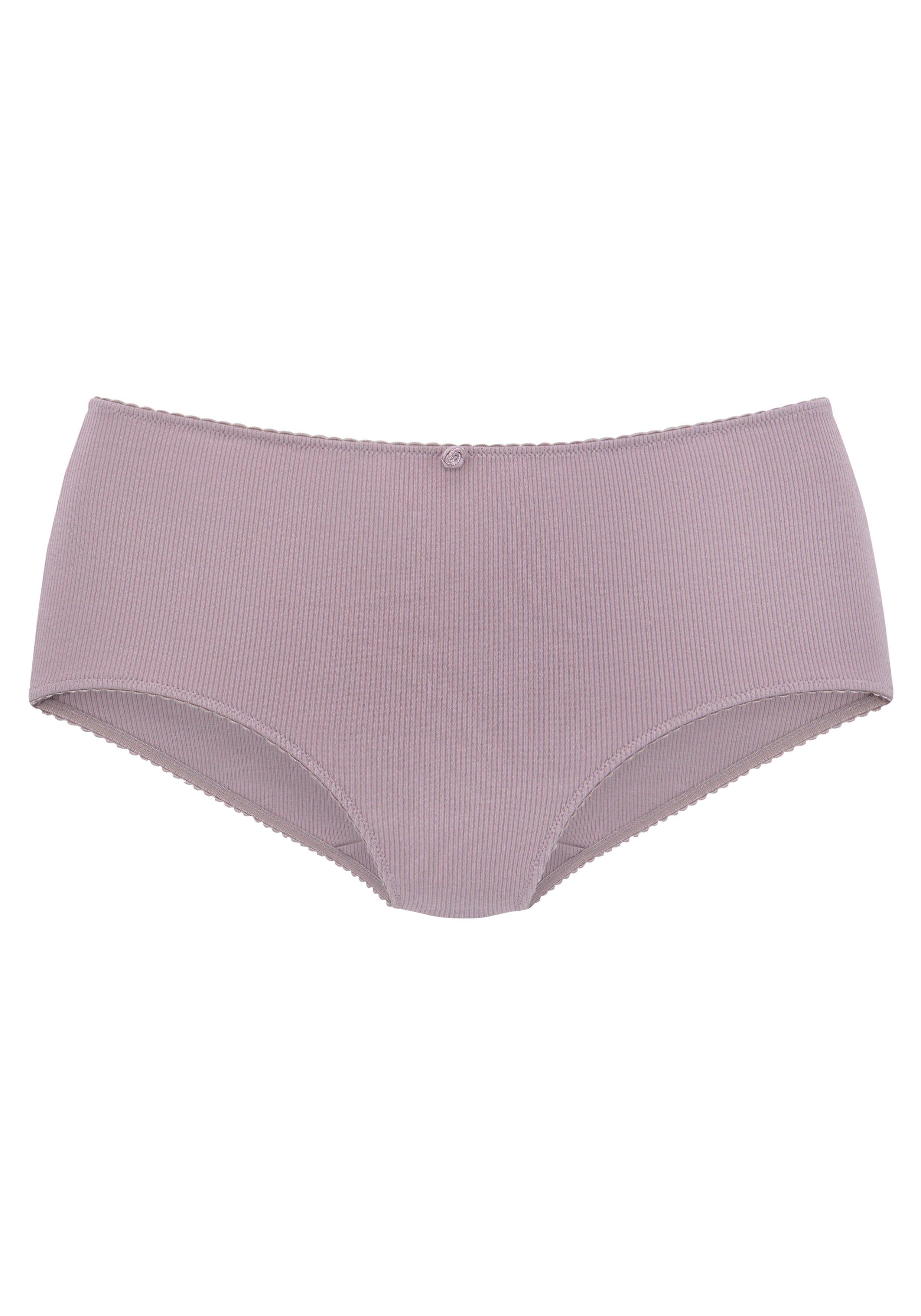Vivance Tailleslip van zachte en elastische ribstof, met delicate roosjes vooraan (3 stuks)