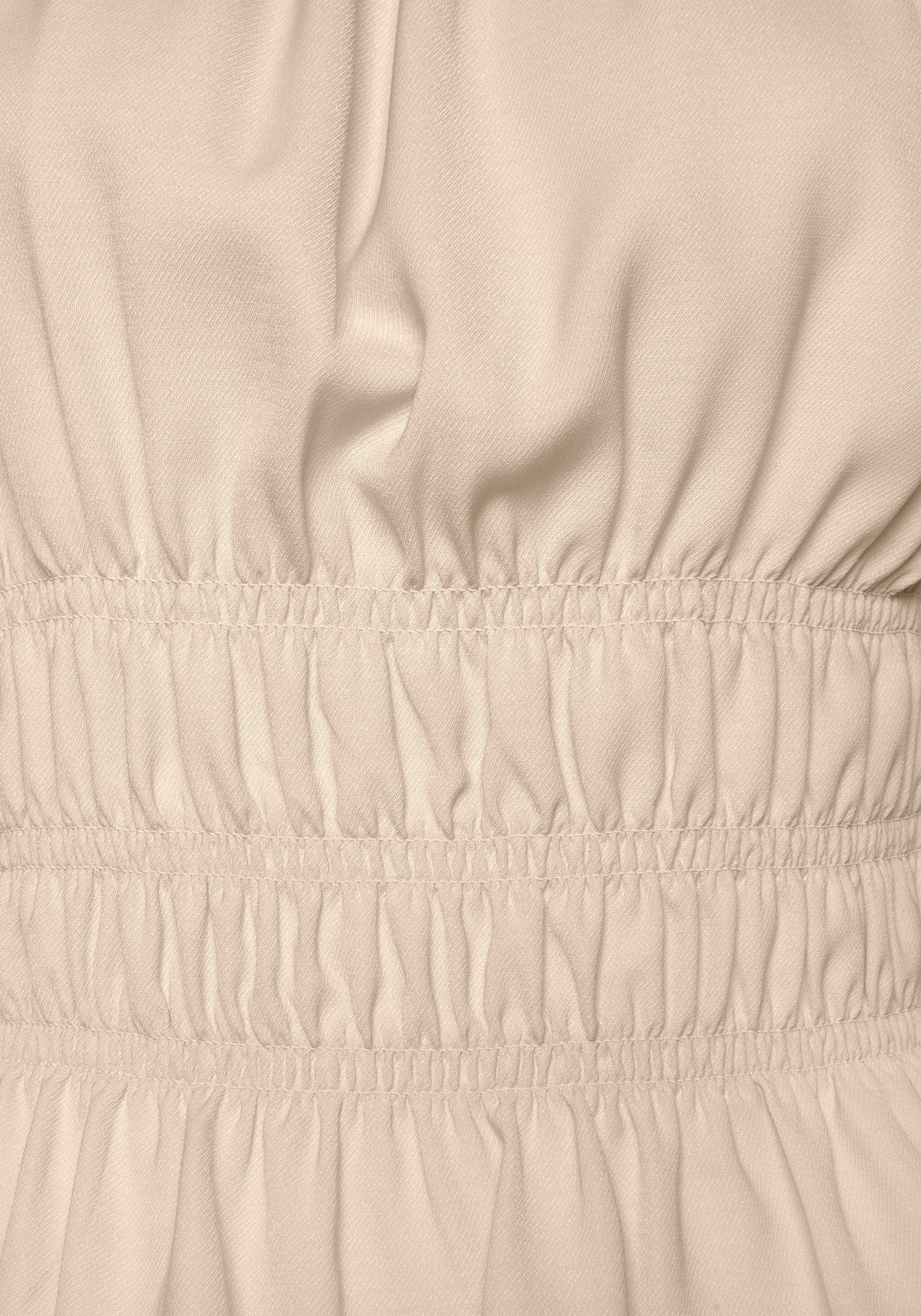 Lascana Blouse met lange mouwen met modieuze rimpelingen, elegante damesblouse, feestelijk