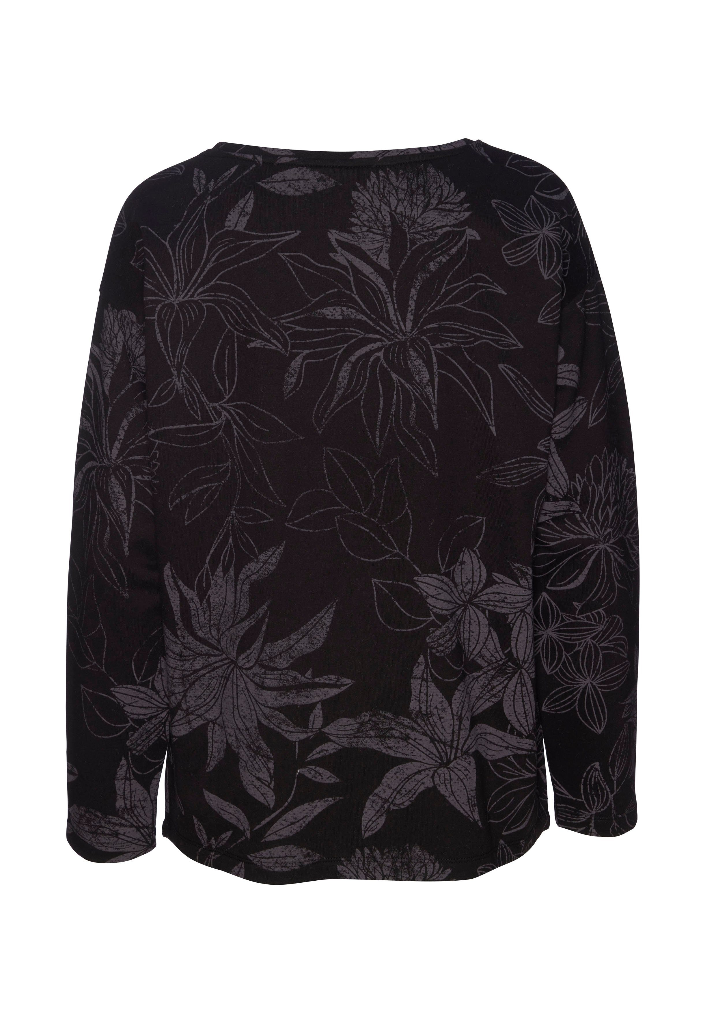 Lascana Sweatshirt met bloemen alloverprint, loungewear, loungepak