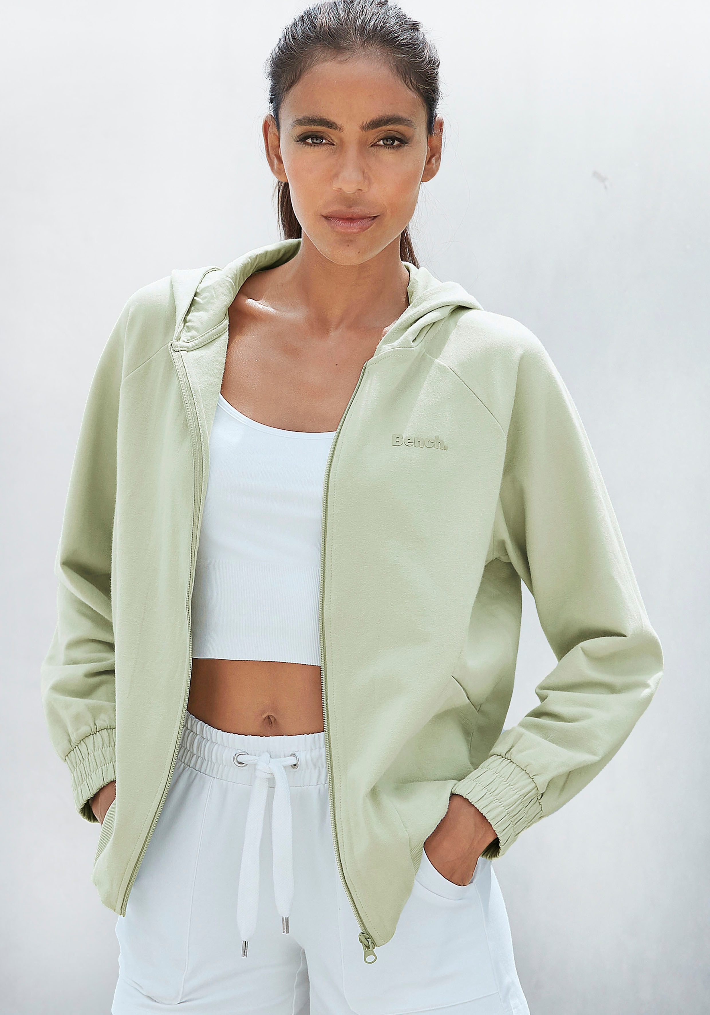 Bench. Loungewear Capuchonsweatvest met sportieve deelnaad, loungepak