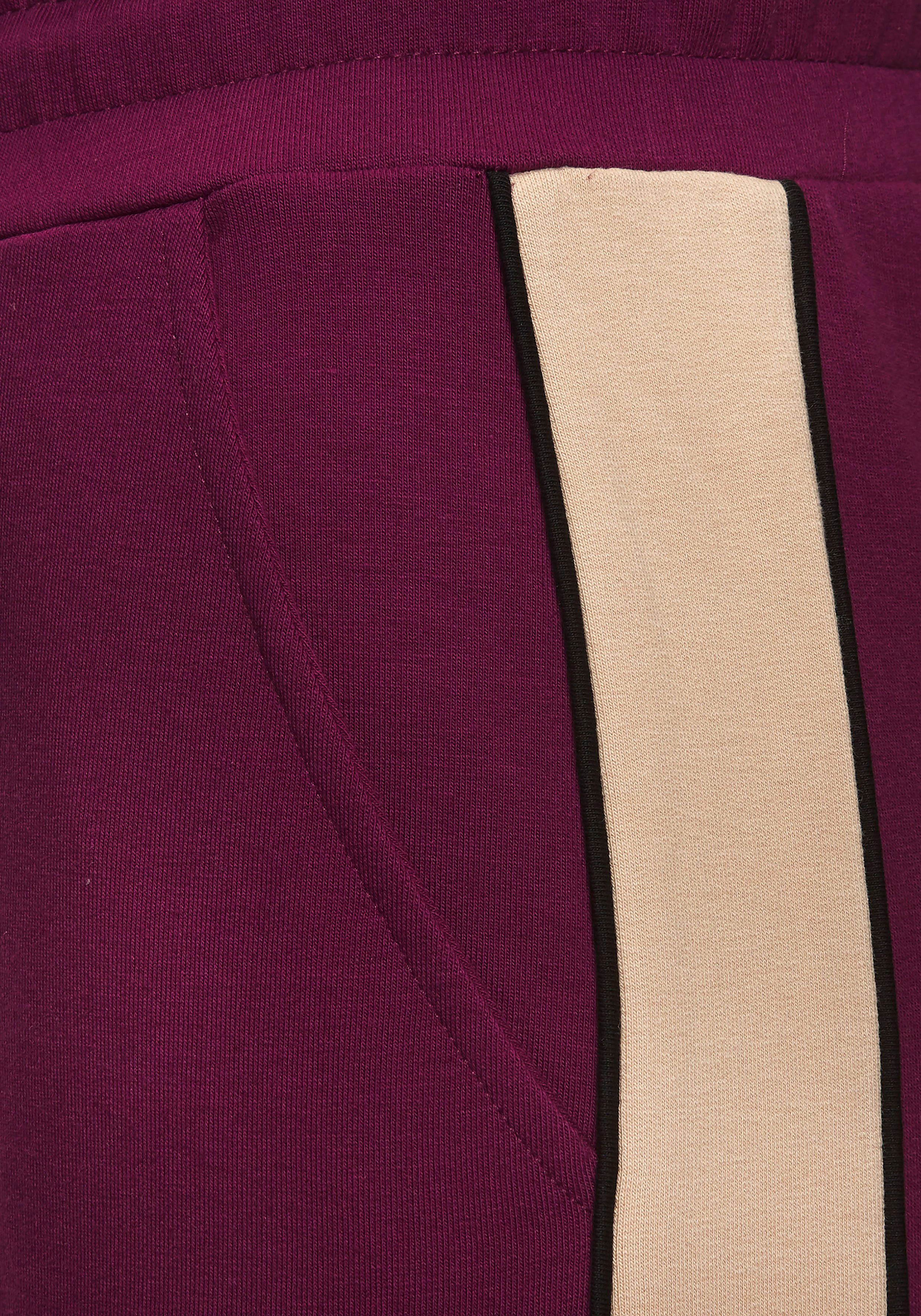 s.Oliver RED LABEL Beachwear Sweatbroek met zijstrepen en piping, loungewear (1-delig)