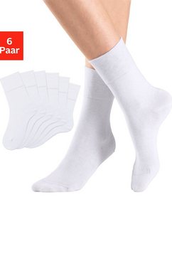 h.i.s sokken met comfortband ook geschikt voor diabetici (6 paar) wit