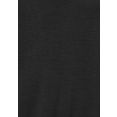 lascana shirt met 3-4-mouwen met brede mouwzoom zwart