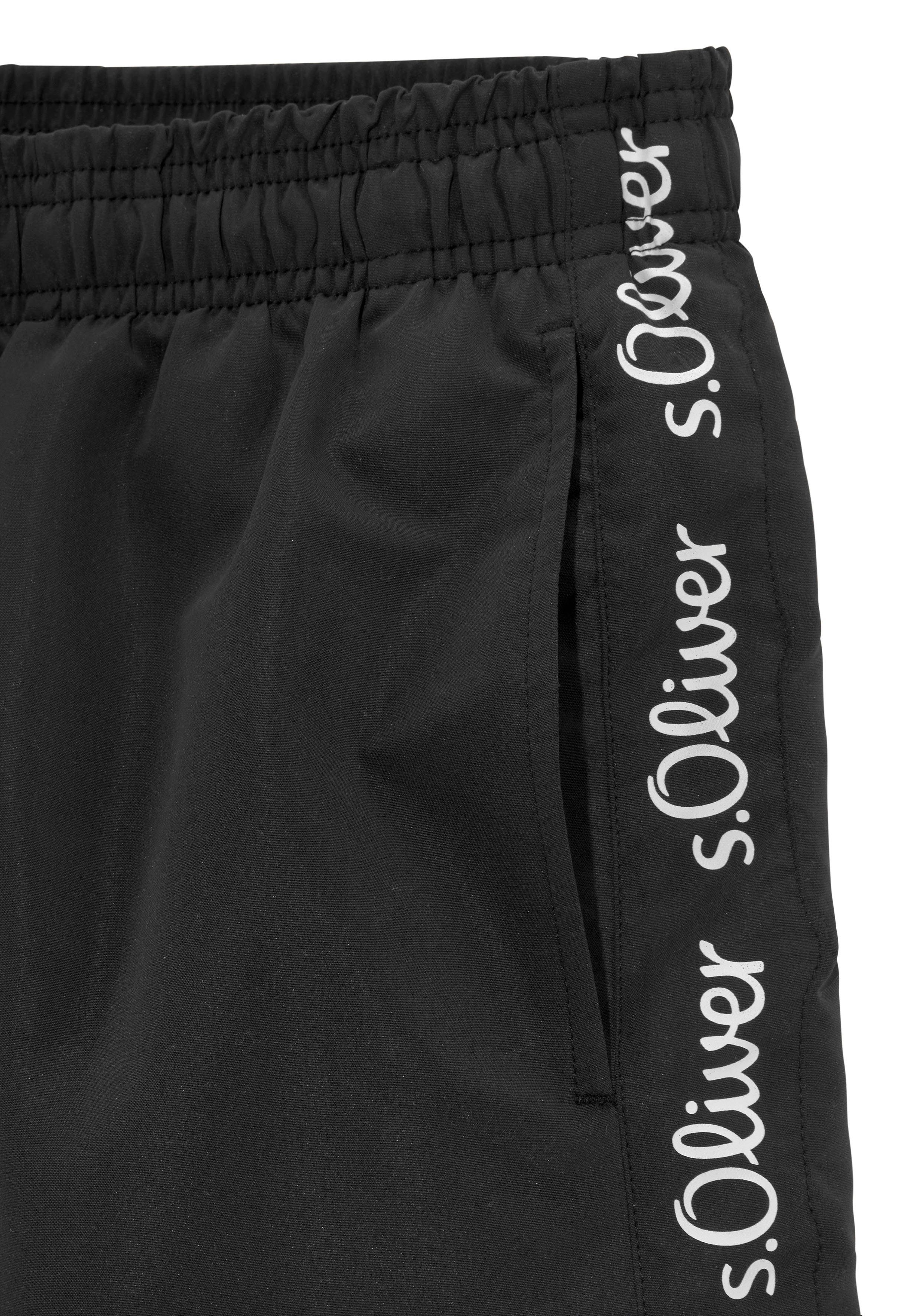 s.Oliver RED LABEL Beachwear Zwemshort met merkopschriften