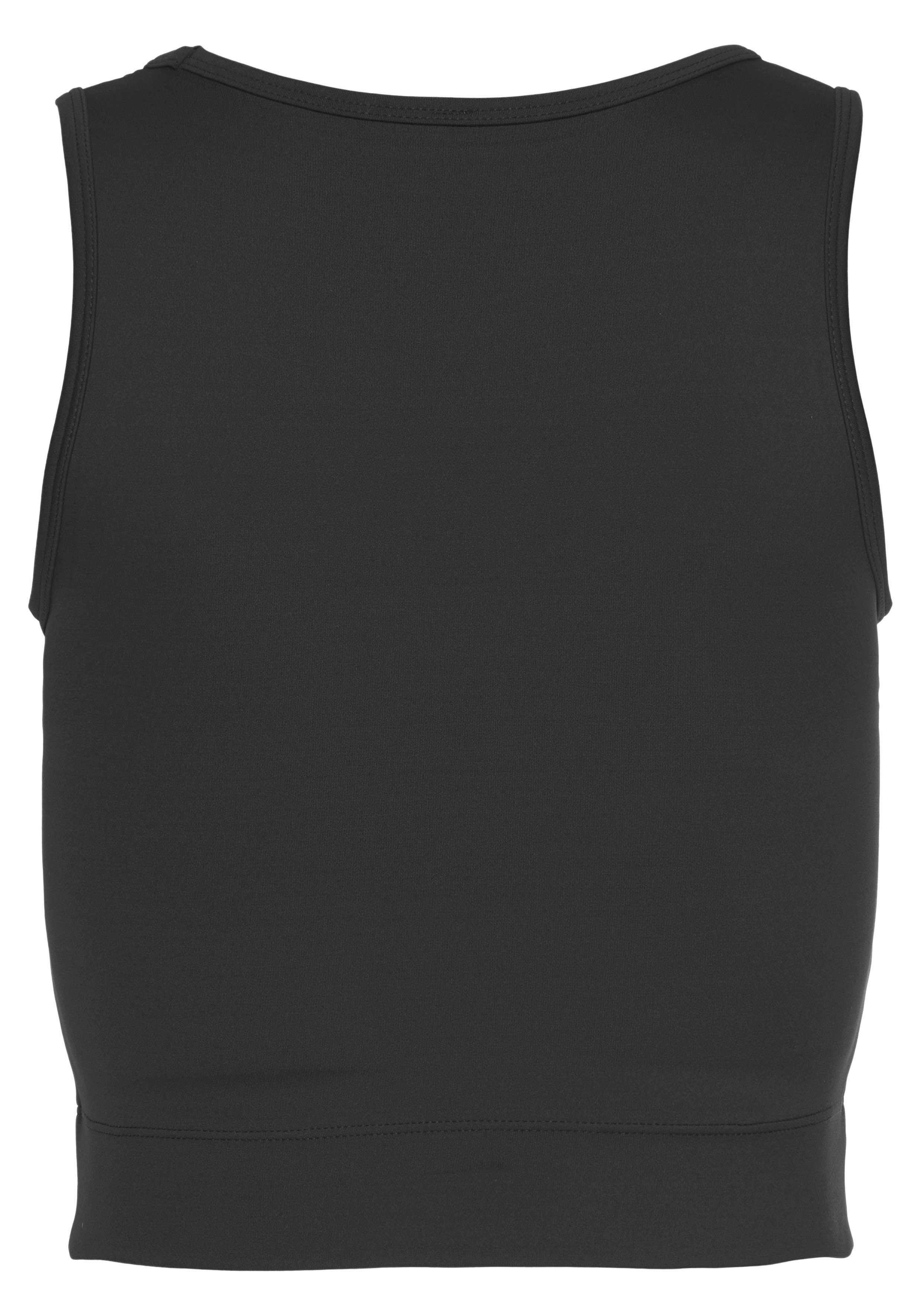 active by Lascana Crop-top met rimpeling en mesh-inzetten