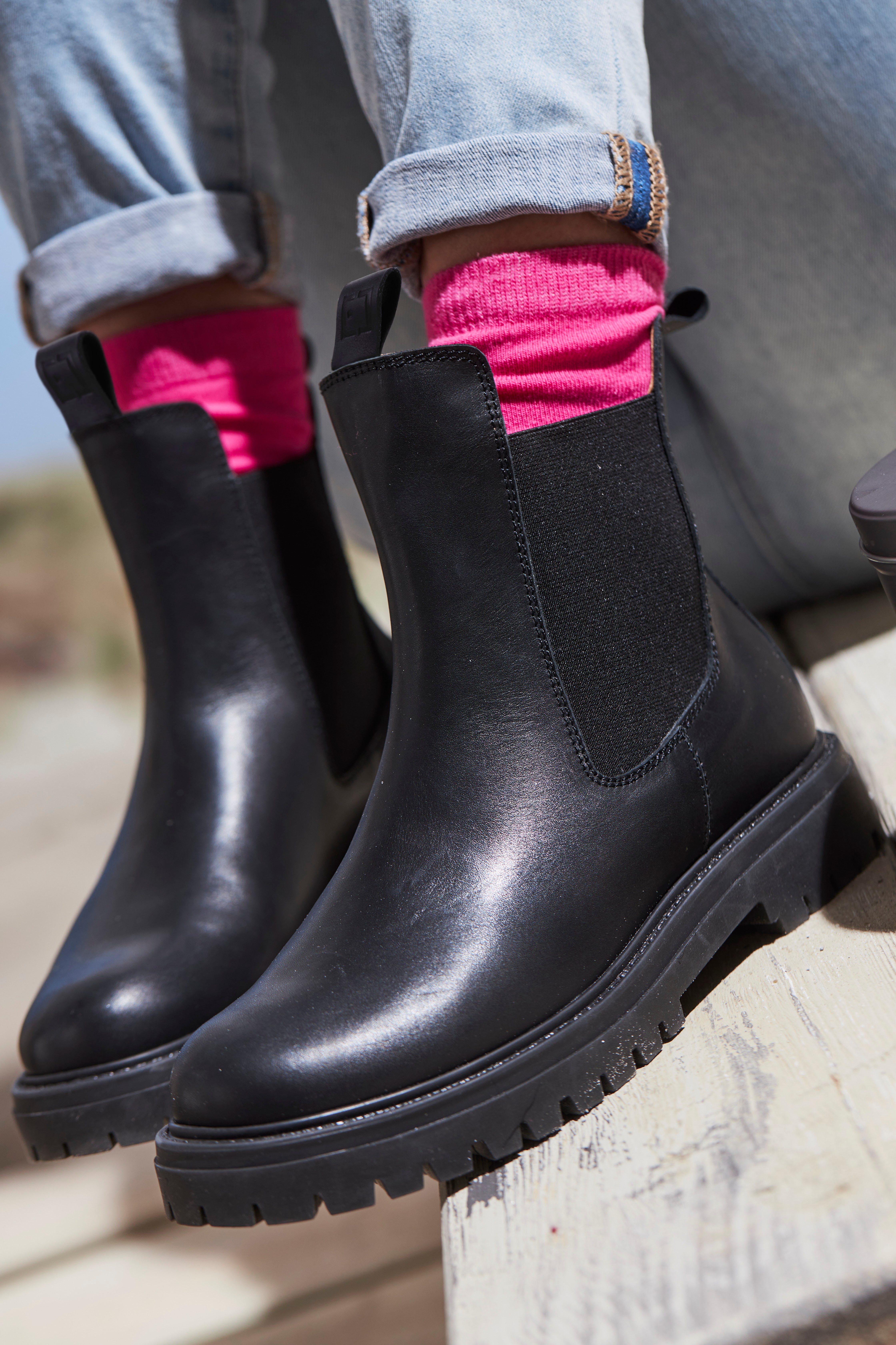 Elbsand Laarsjes Chelsea laarzen, instaplaarzen, bikerboots van leer