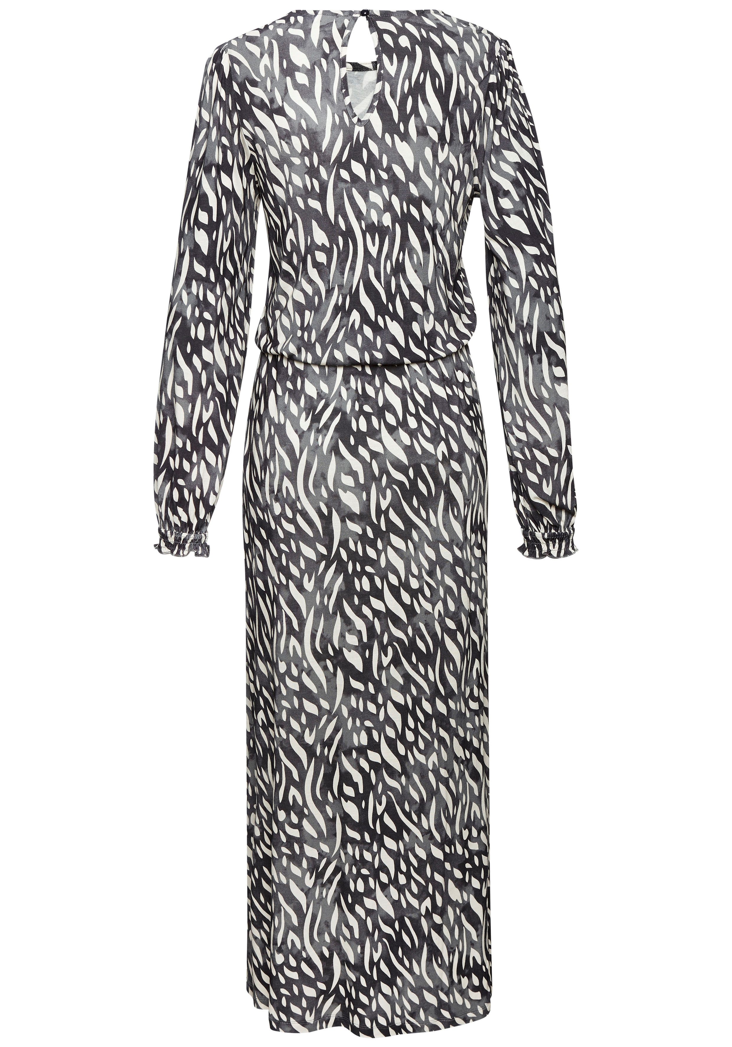 Lascana Maxi-jurk met zijsplit, jerseyjurk in alloverprint