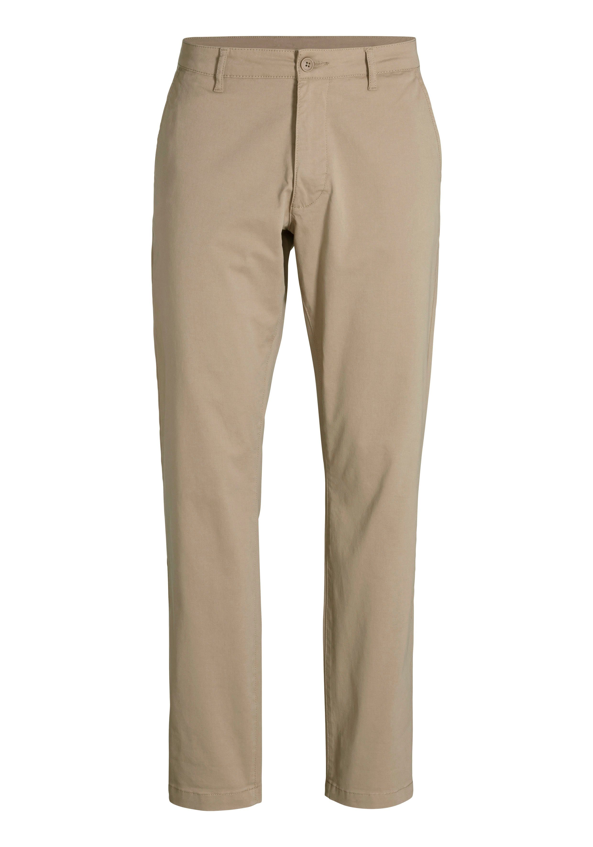 H.I.S Chino Regular fit lange broek, van elastische katoenkwaliteit heren maat 33 beige