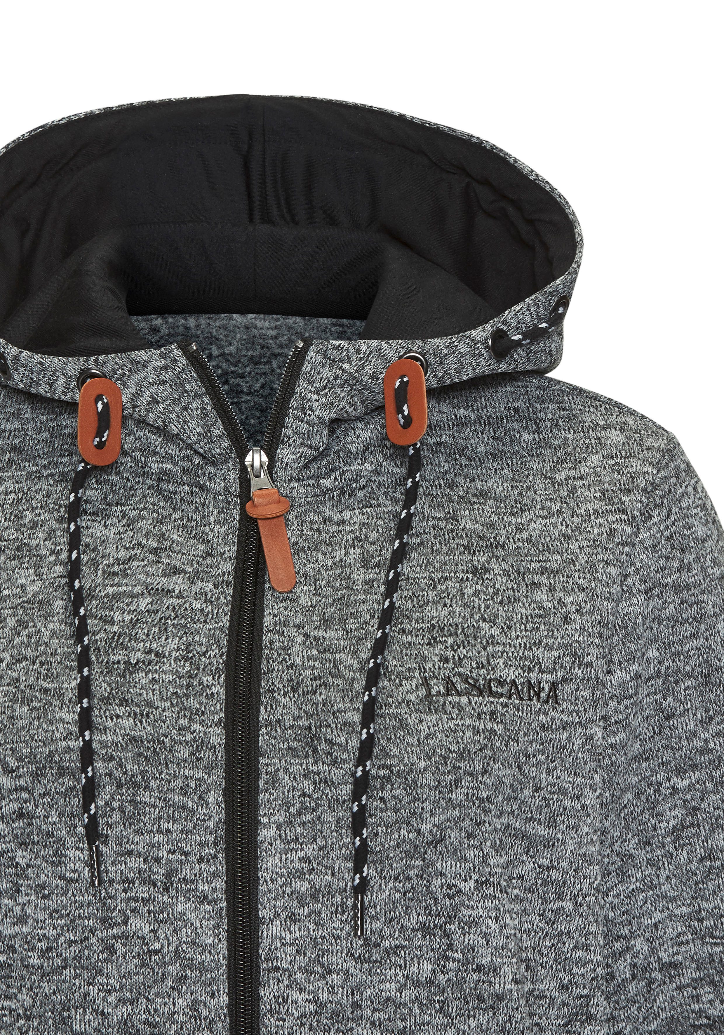 Lascana Fleecejack met een capuchon