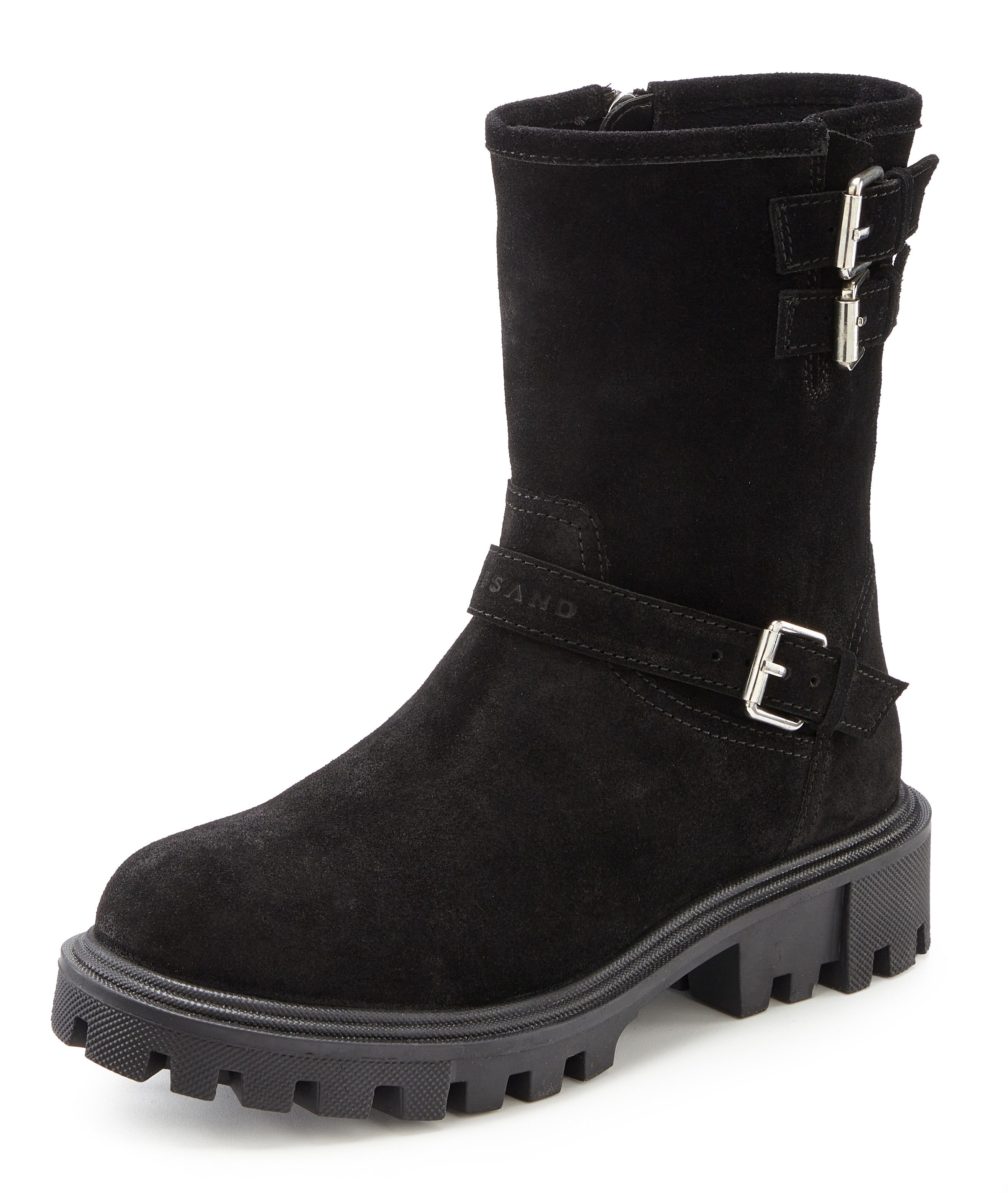 Elbsand Laarsjes van leer met trendy decoratieve gespen, laarzen, boots