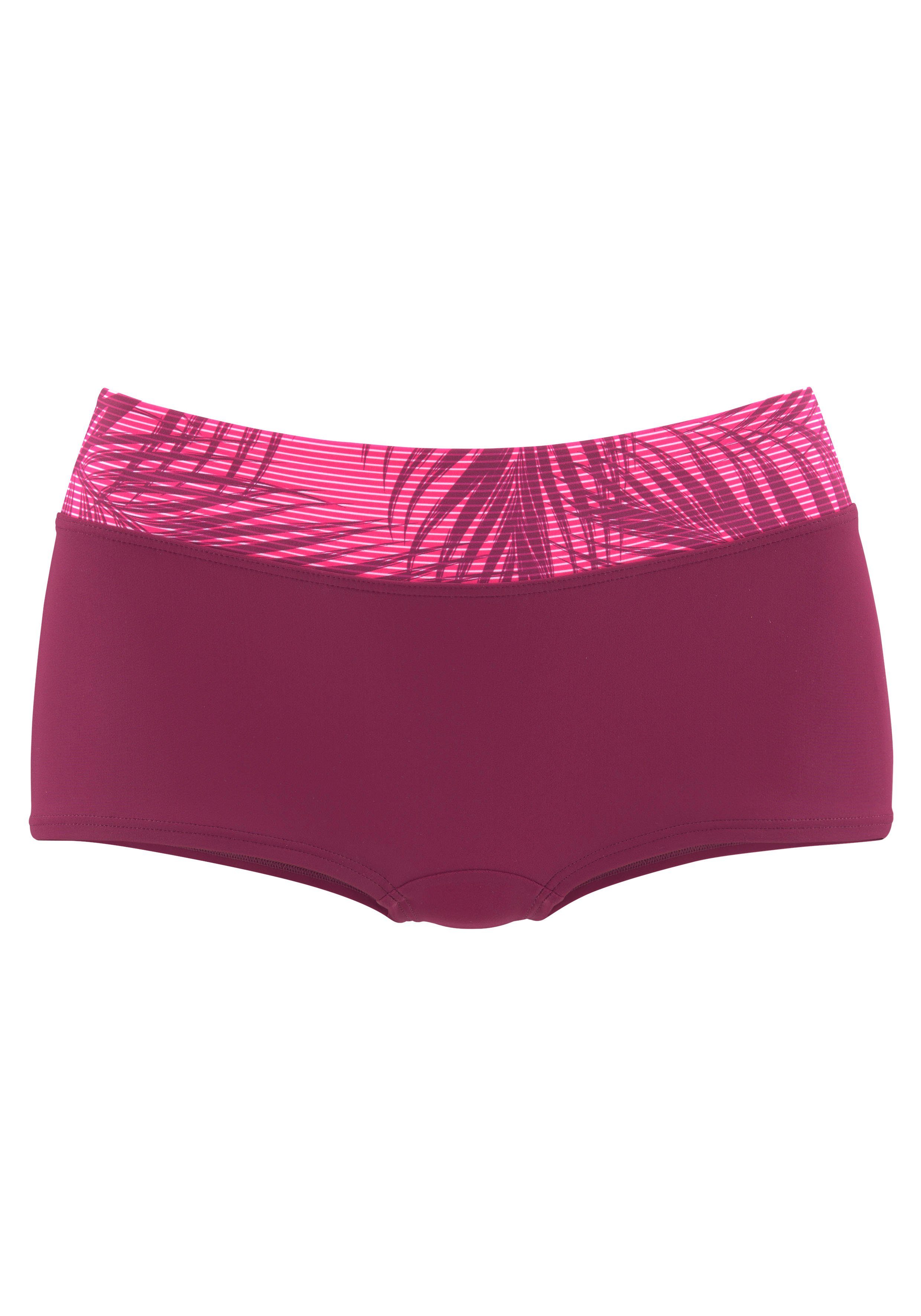 active by Lascana Bikini-hotpants Coal met gedessineerde boord
