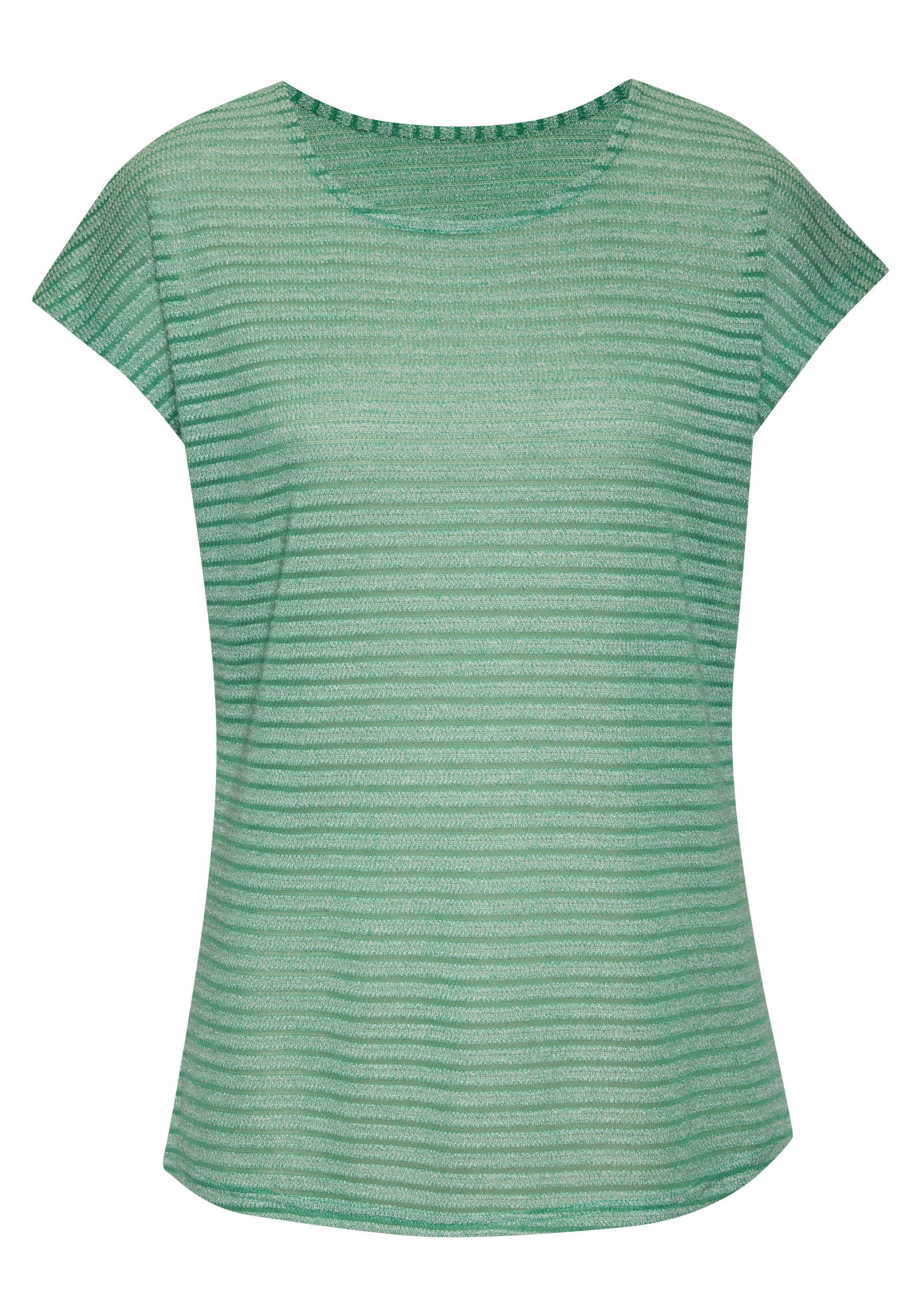 Vivance Shirt met korte mouwen In streep-look van onderhoudsvriendelijke viscosekwaliteit (Set van 2)