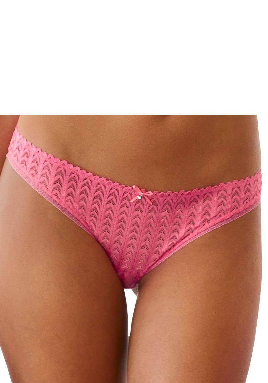 s.Oliver RED LABEL Beachwear Slip van transparante kant in grafische look