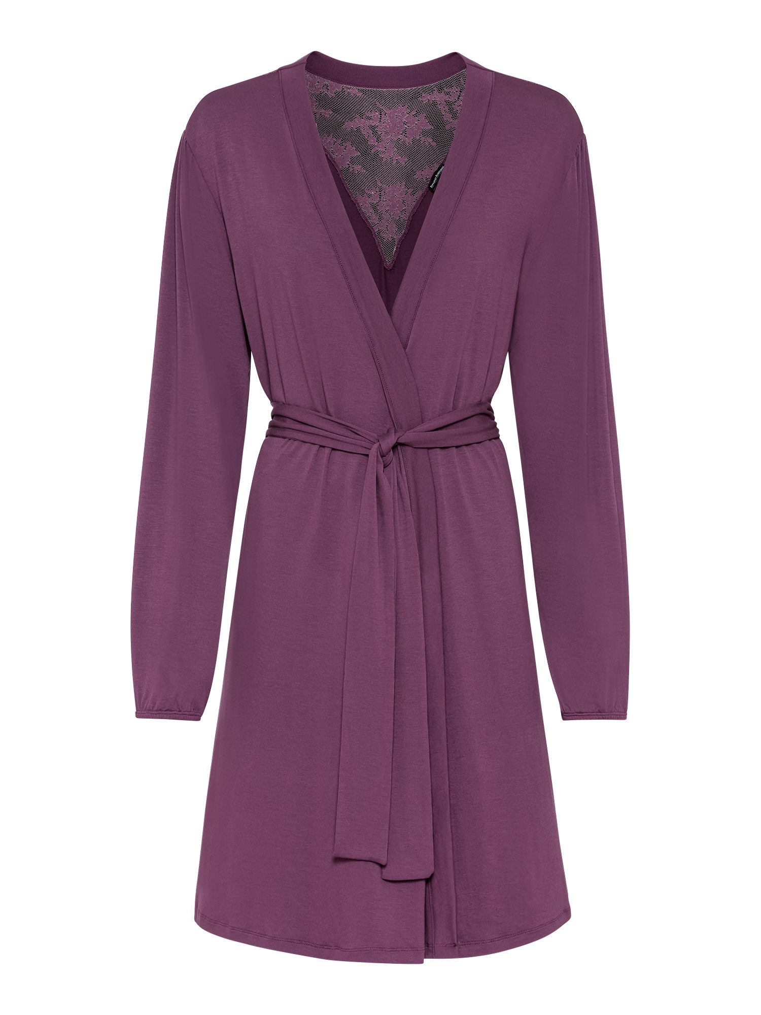 Bruno Banani Kimono met mooie kantdetails badjassen & kimono's maat 36/38 paars