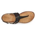 lascana teenslippers sandalen van leer met zachte binnenzool zwart