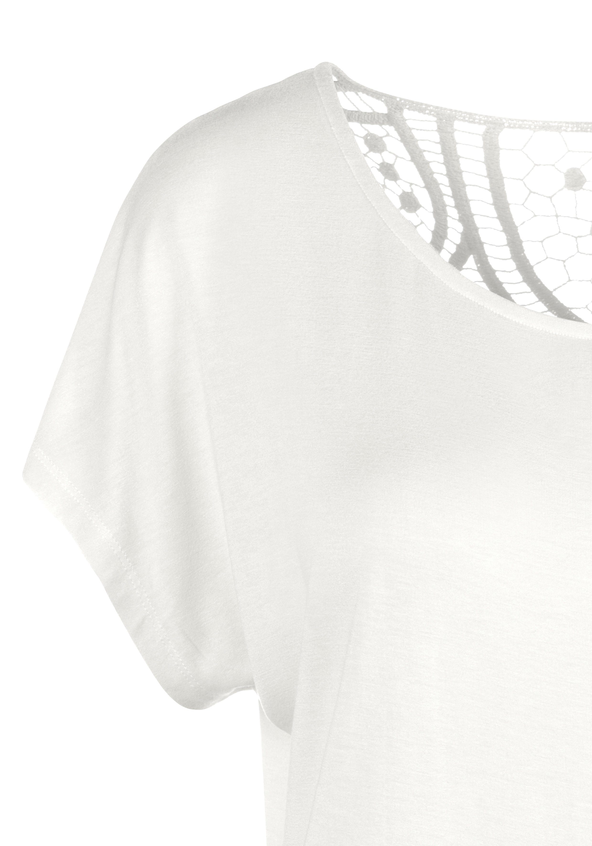 Vivance Shirt met korte mouwen Met haakwerk aan de achterkant