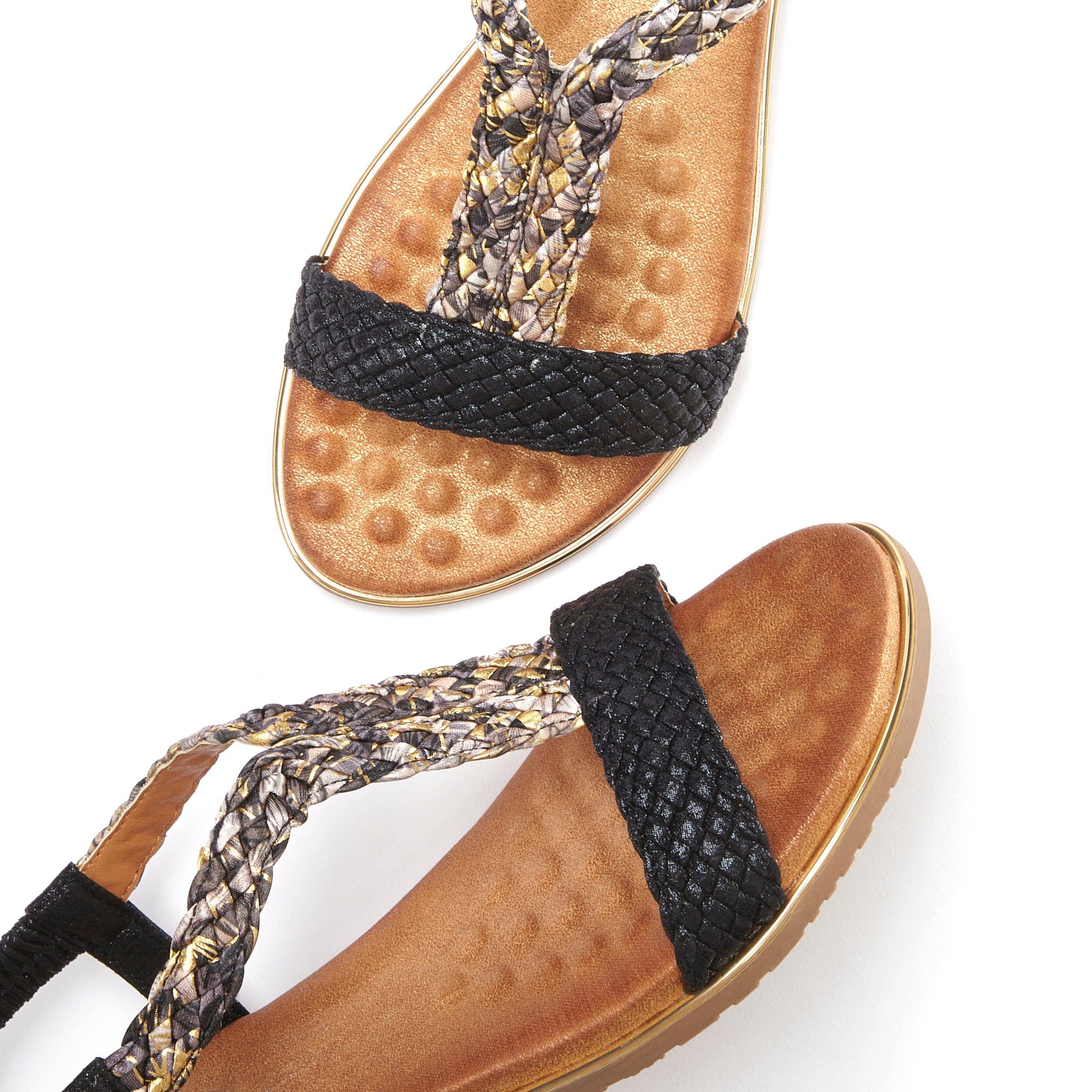 Vivance Sandalen Zomerschoen Sandalette, zomerschoen met gevlochten banden en zachte voetbed