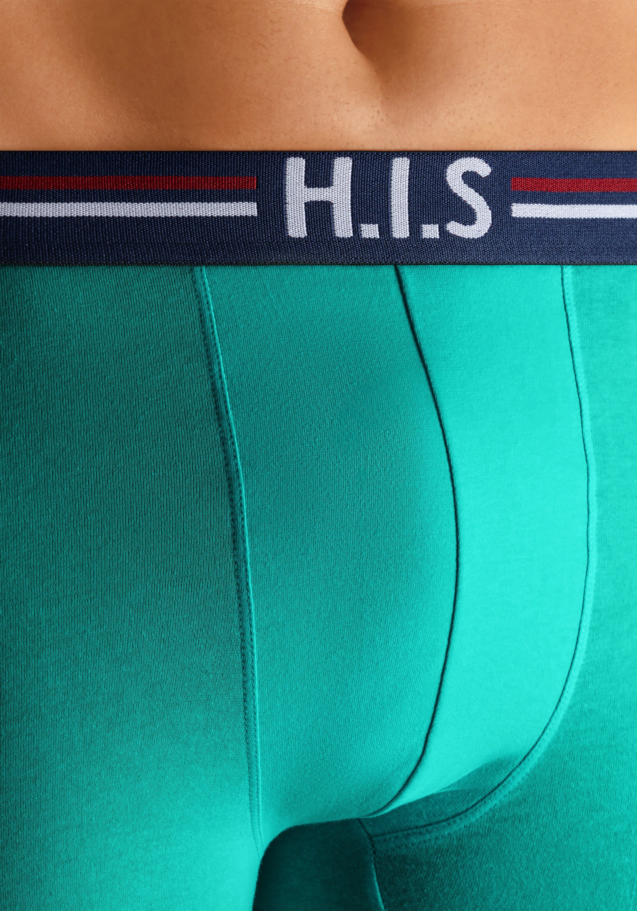 H.I.S Boxershort voor heren met strepen en logo in de band (set, 5 stuks)