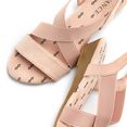 vivance sandaaltjes met elastische riempjes en stijlvolle sleehak roze