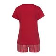 s.oliver red label beachwear shortama met noors dessin rood