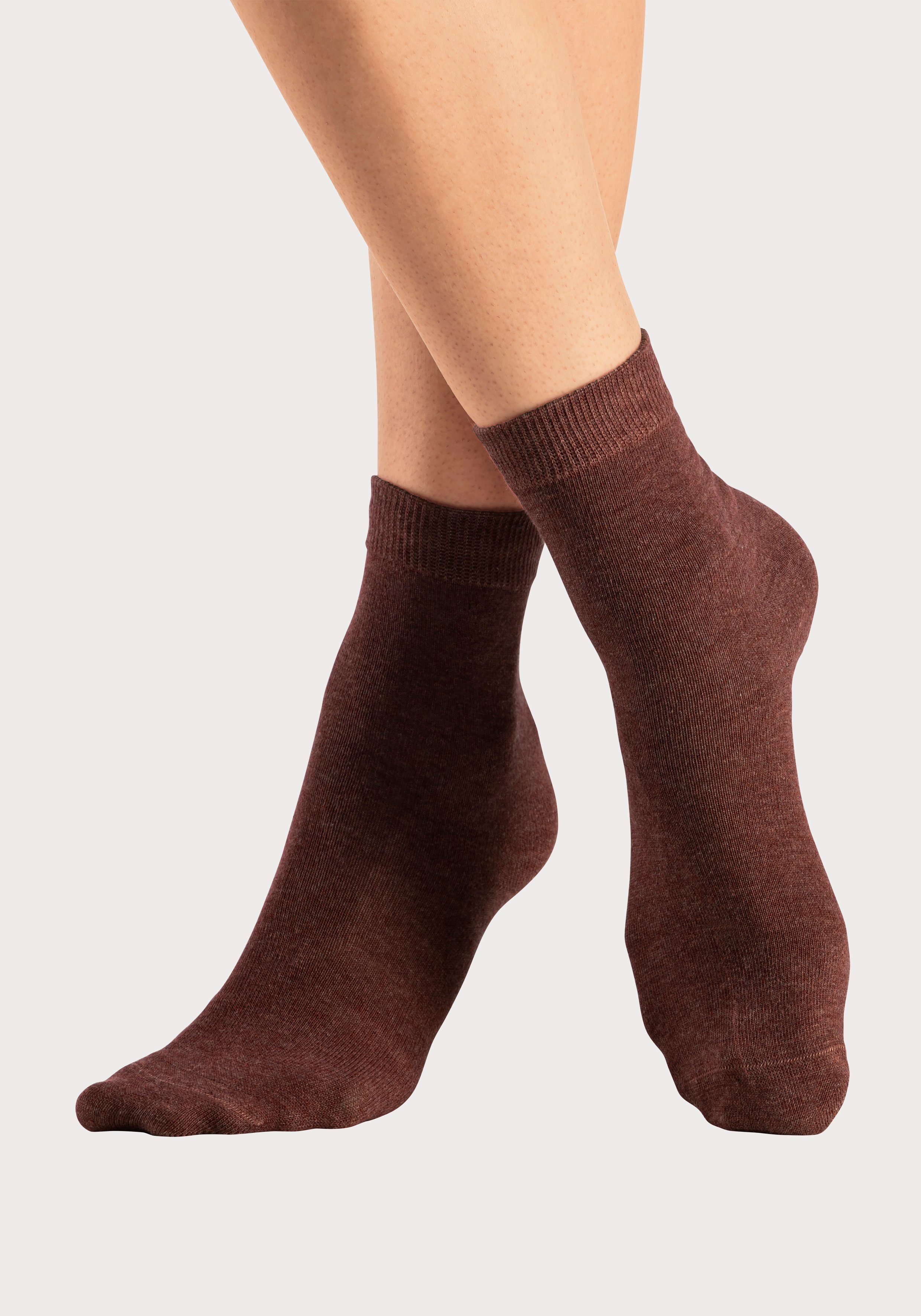 Lascana Basic sokken in kleurrijke mêleekleuren (set, 7 paar)