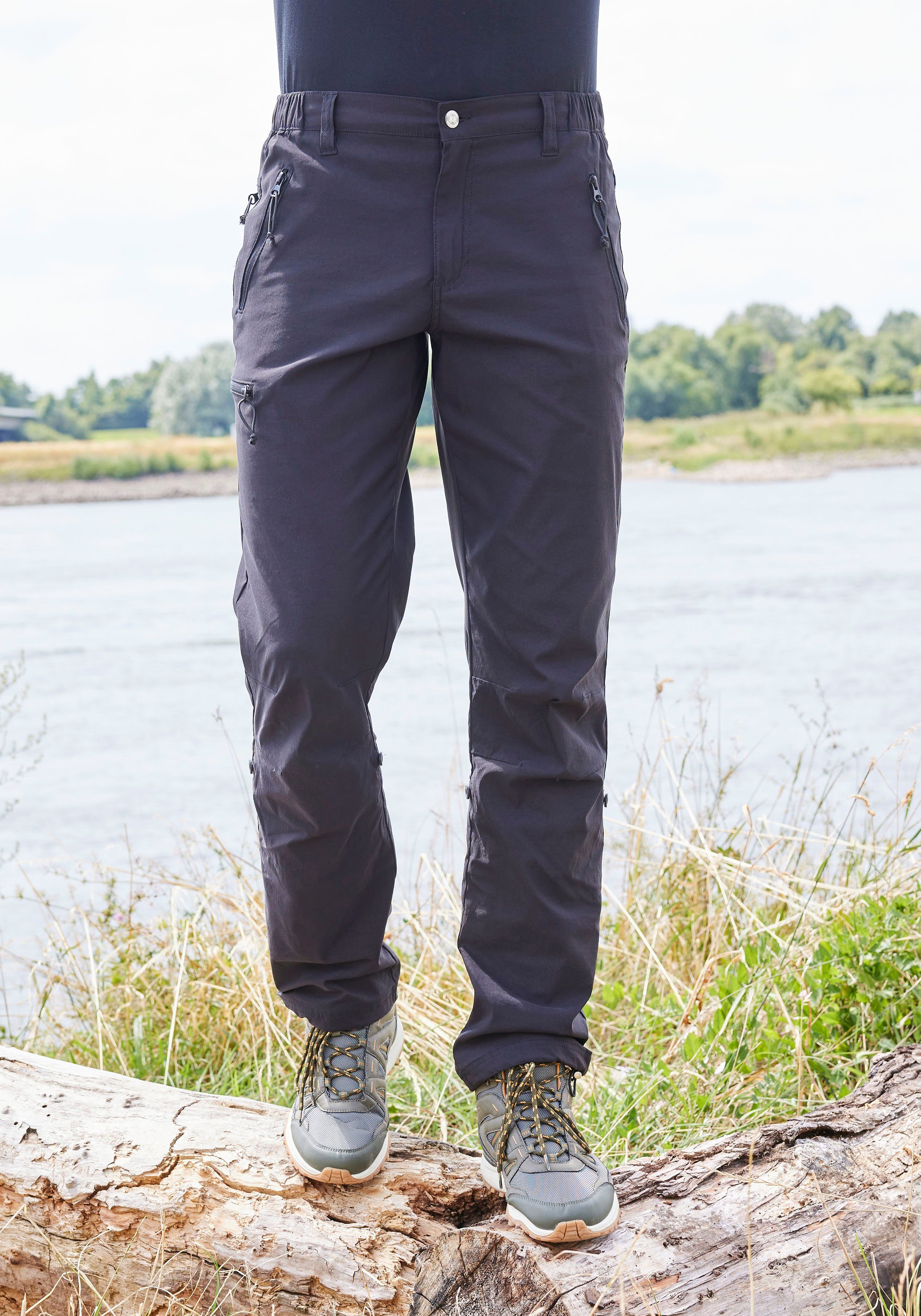John Devin Trekkingbroek lengte van de broek verstelbaar met knopen