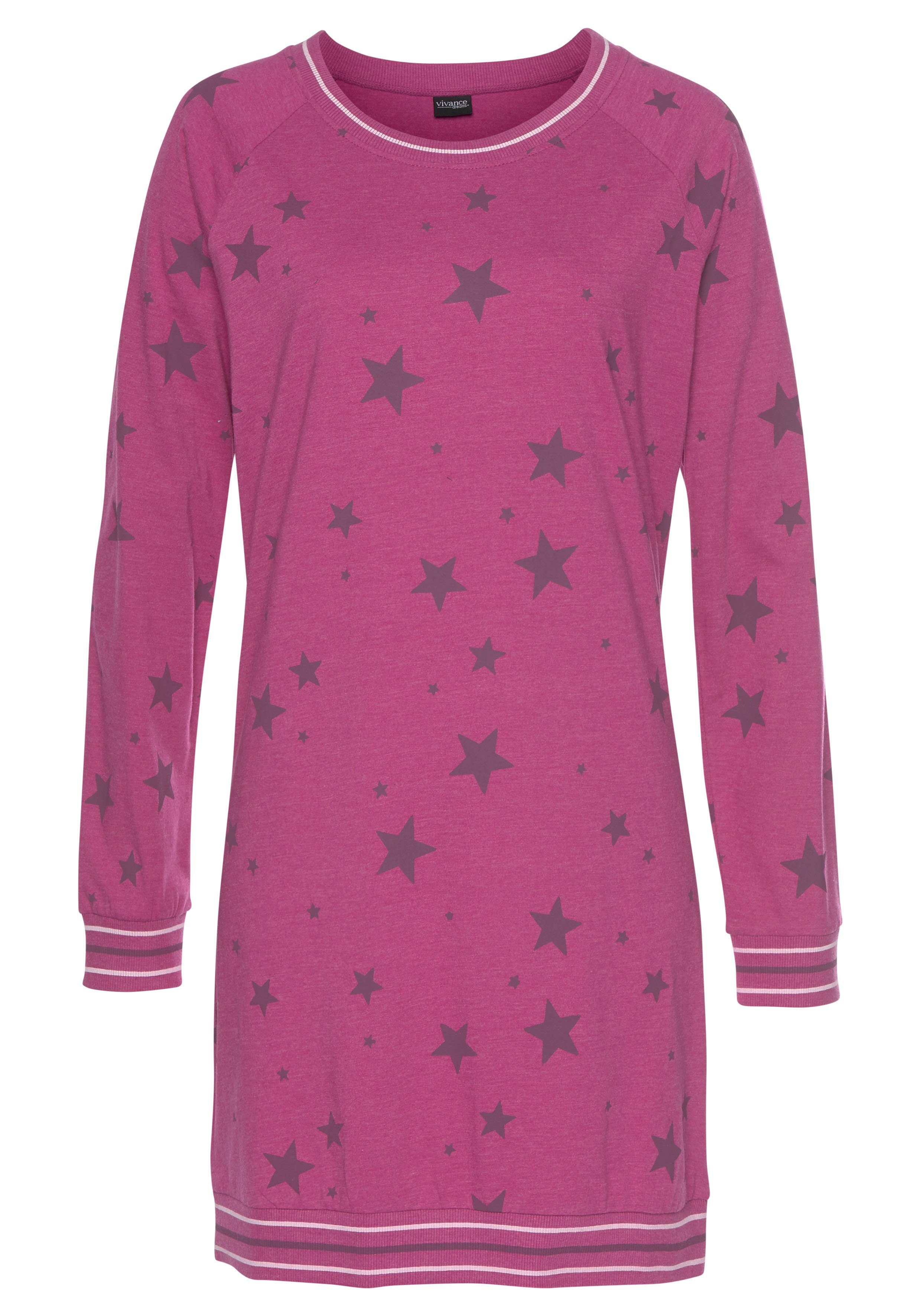Vivance Dreams Nachthemd met trendy sterrenprint