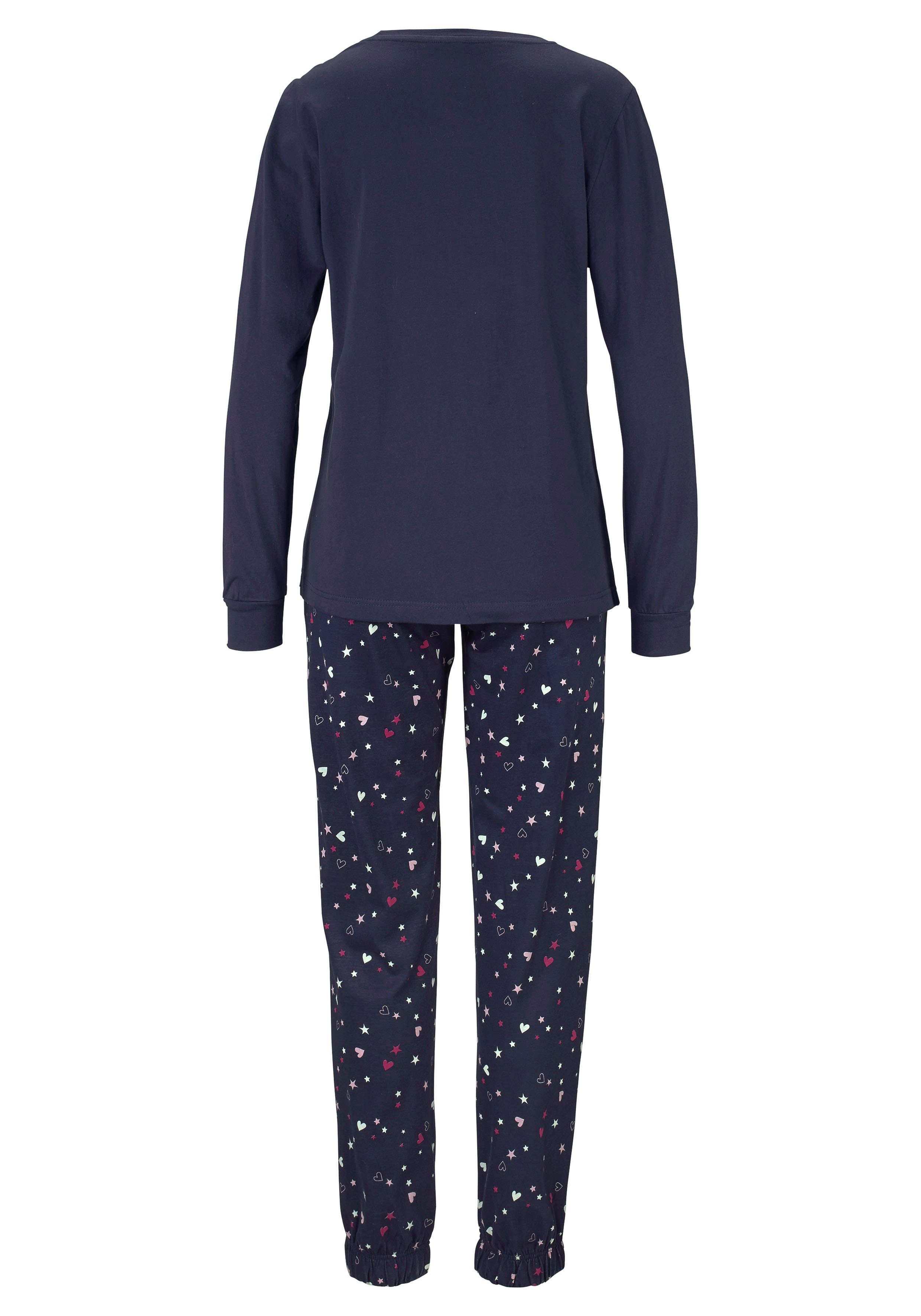 Vivance Dreams Pyjama met glinsterende print (2-delig, 1 stuk)