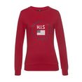 h.i.s sweatshirt met logoprint rood