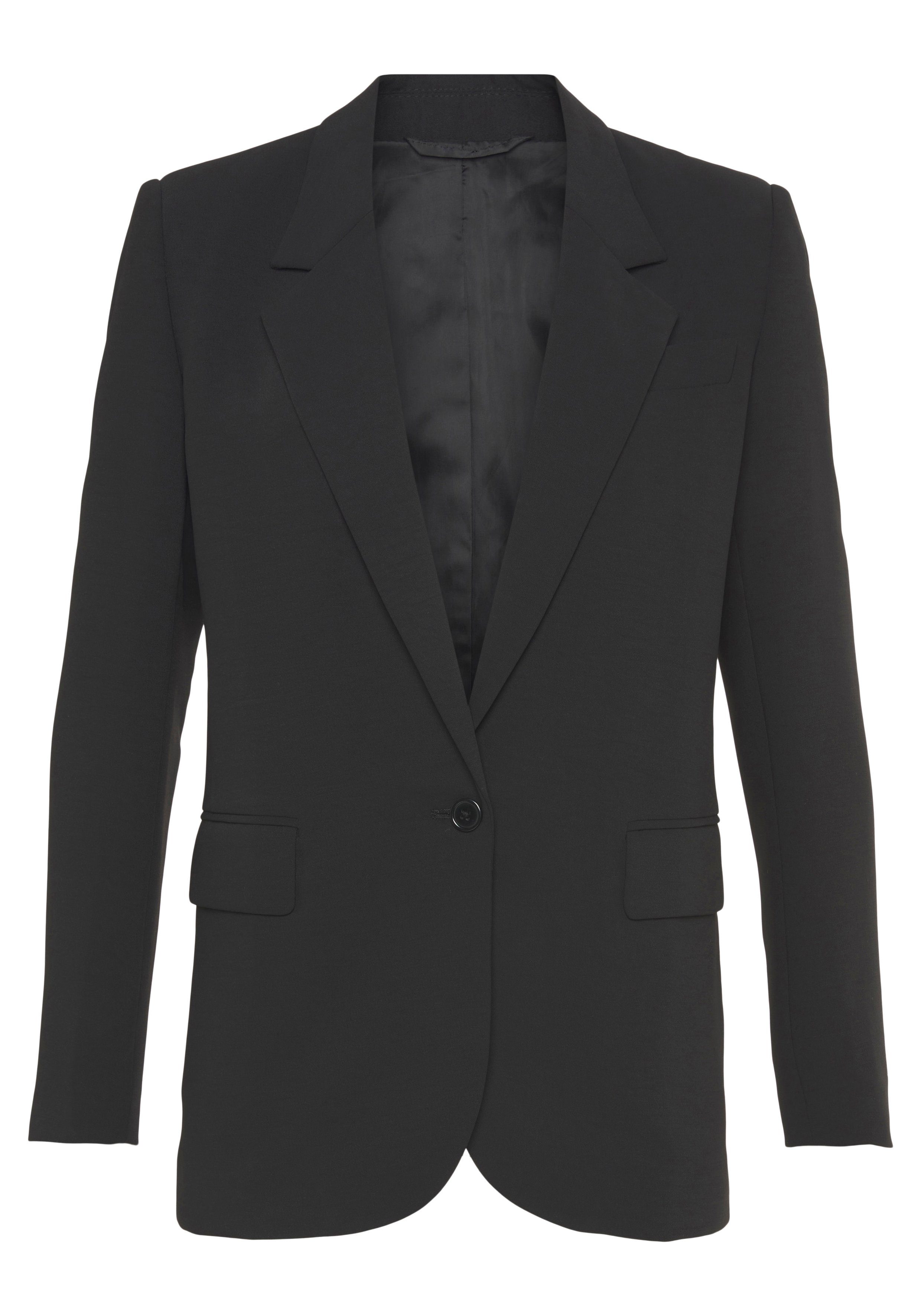 Lascana Lange blazer met reverskraag en split achter, damesblazer, elegant-chic