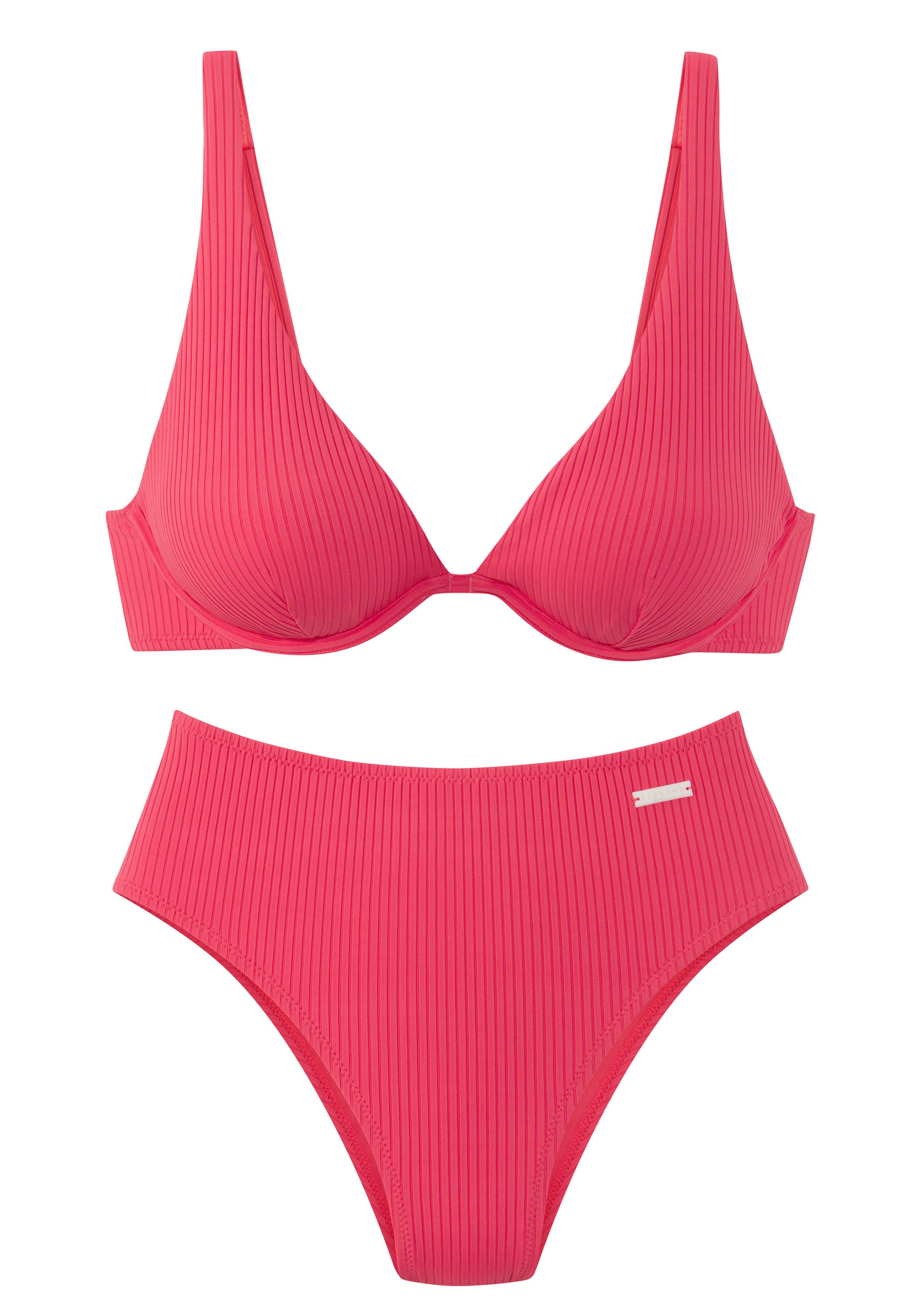 Elbsand Beugelbikini van trendy ribstof