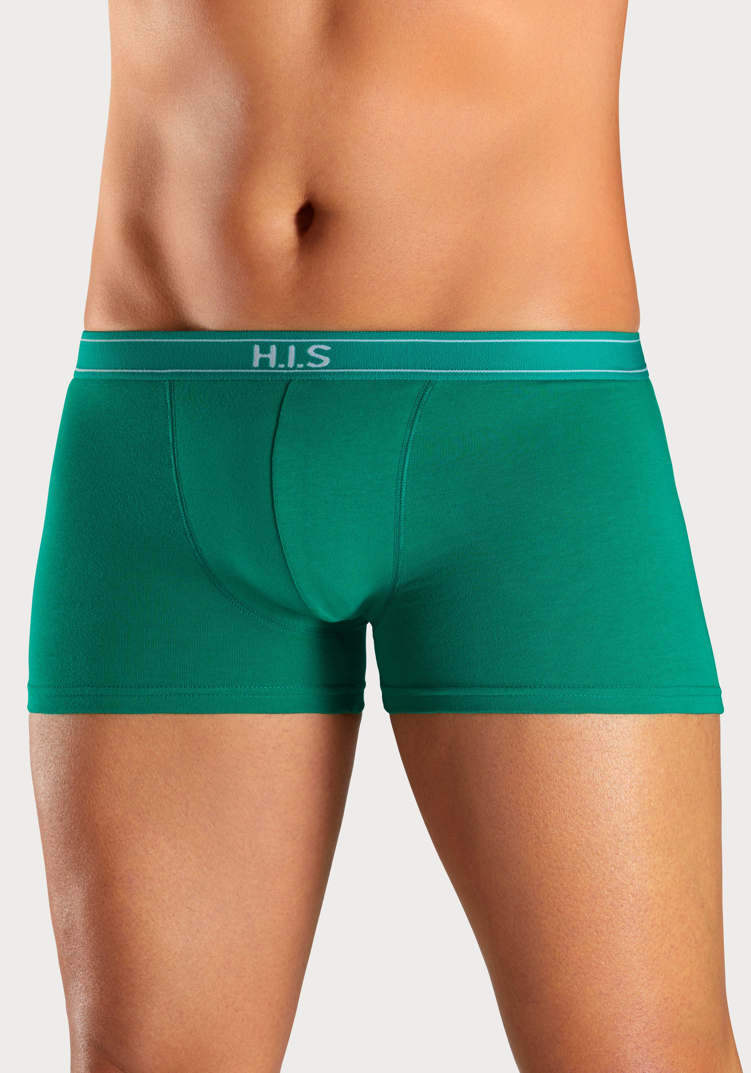 H.I.S Boxershort voor heren met strepen en logo op de band (set, 5 stuks)