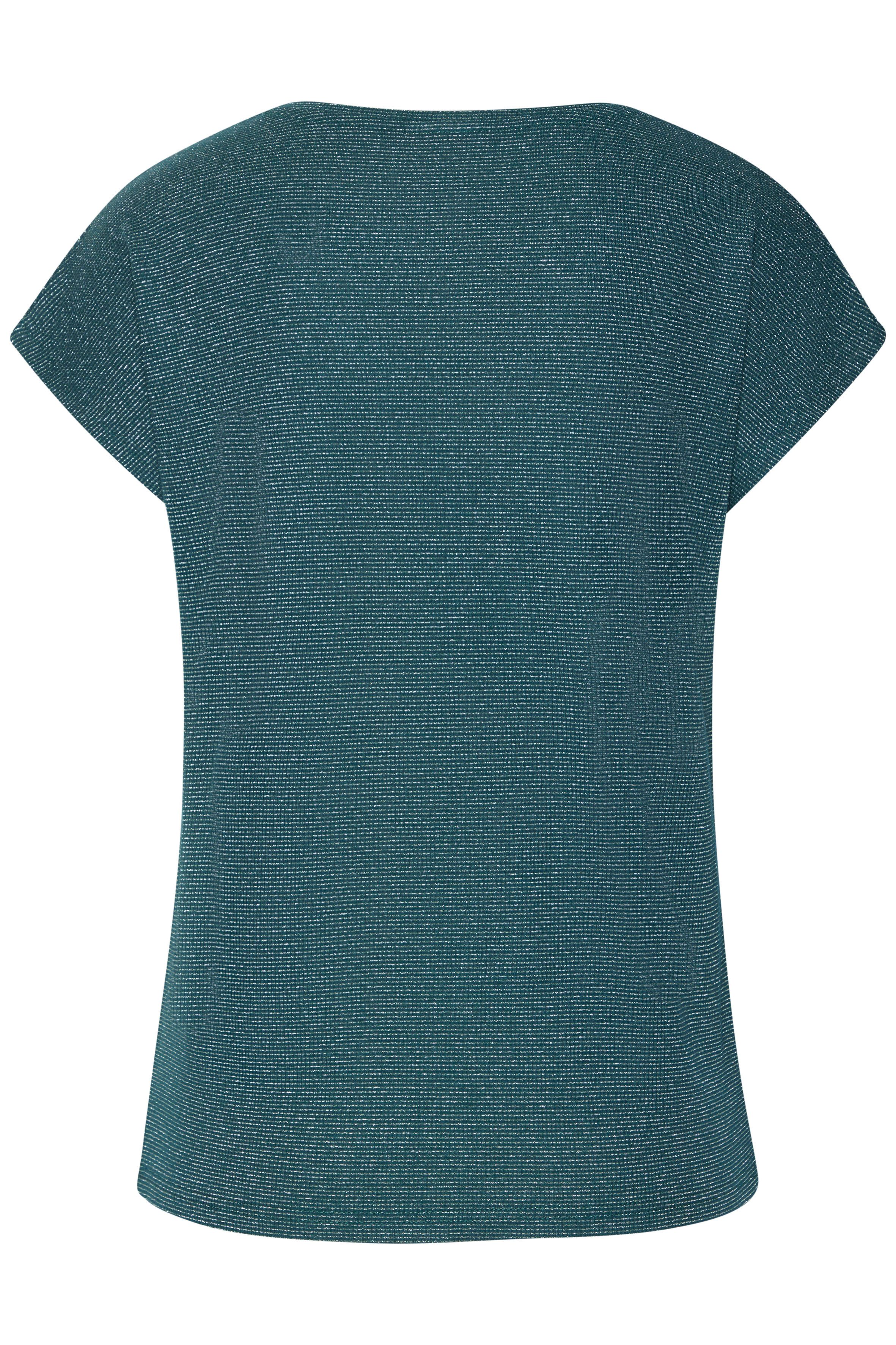 Lascana Shirt met korte mouwen Met zilverkleurig glittereffect van onderhoudsvriendelijke kwaliteit met viscose