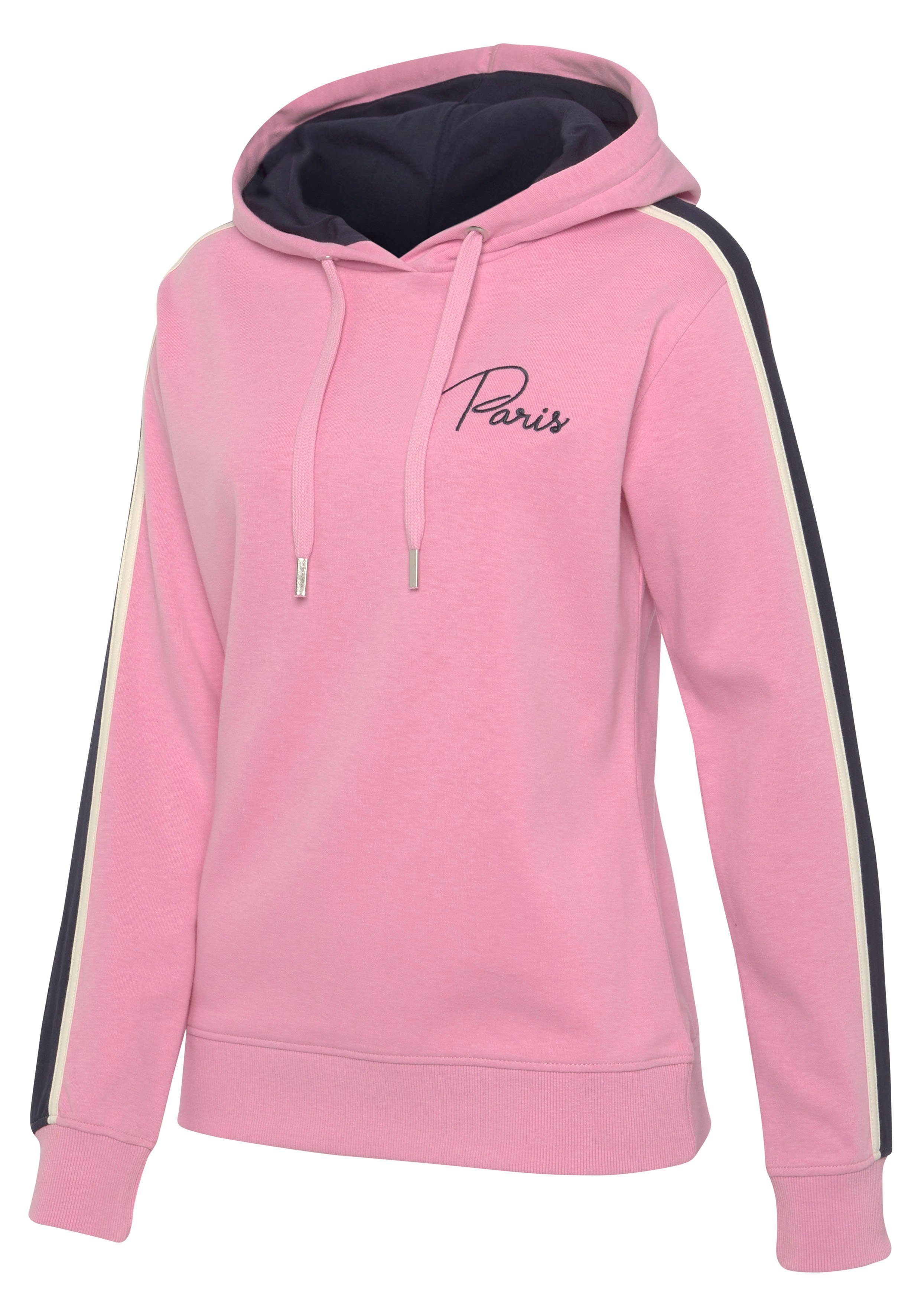 Vivance Hoodie met contrasterende accentueringen, loungeanzug (1-delig)