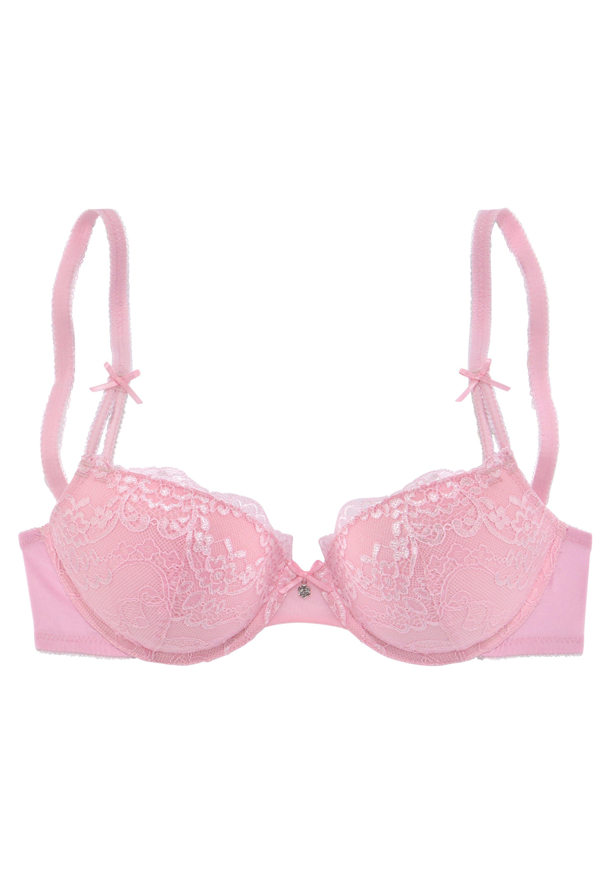 Lascana Push-up-bh met jacquardkant en uitneembare vullingen, dessous