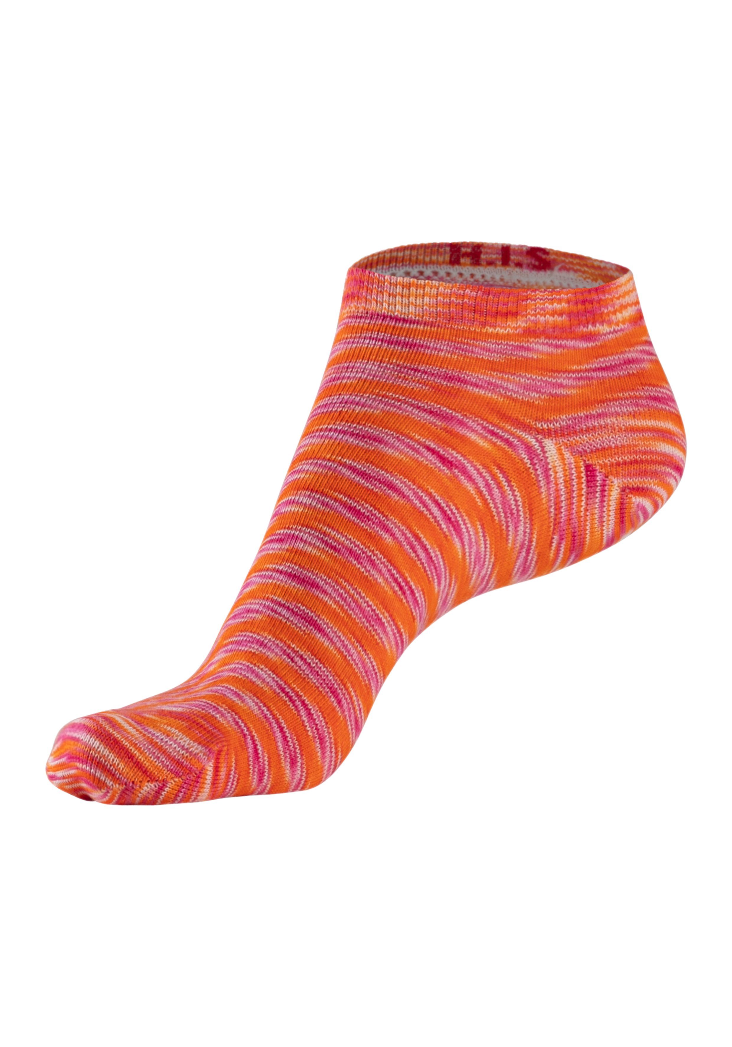 H.I.S Sneakersokken met gekleurd garen (set, 6 paar)