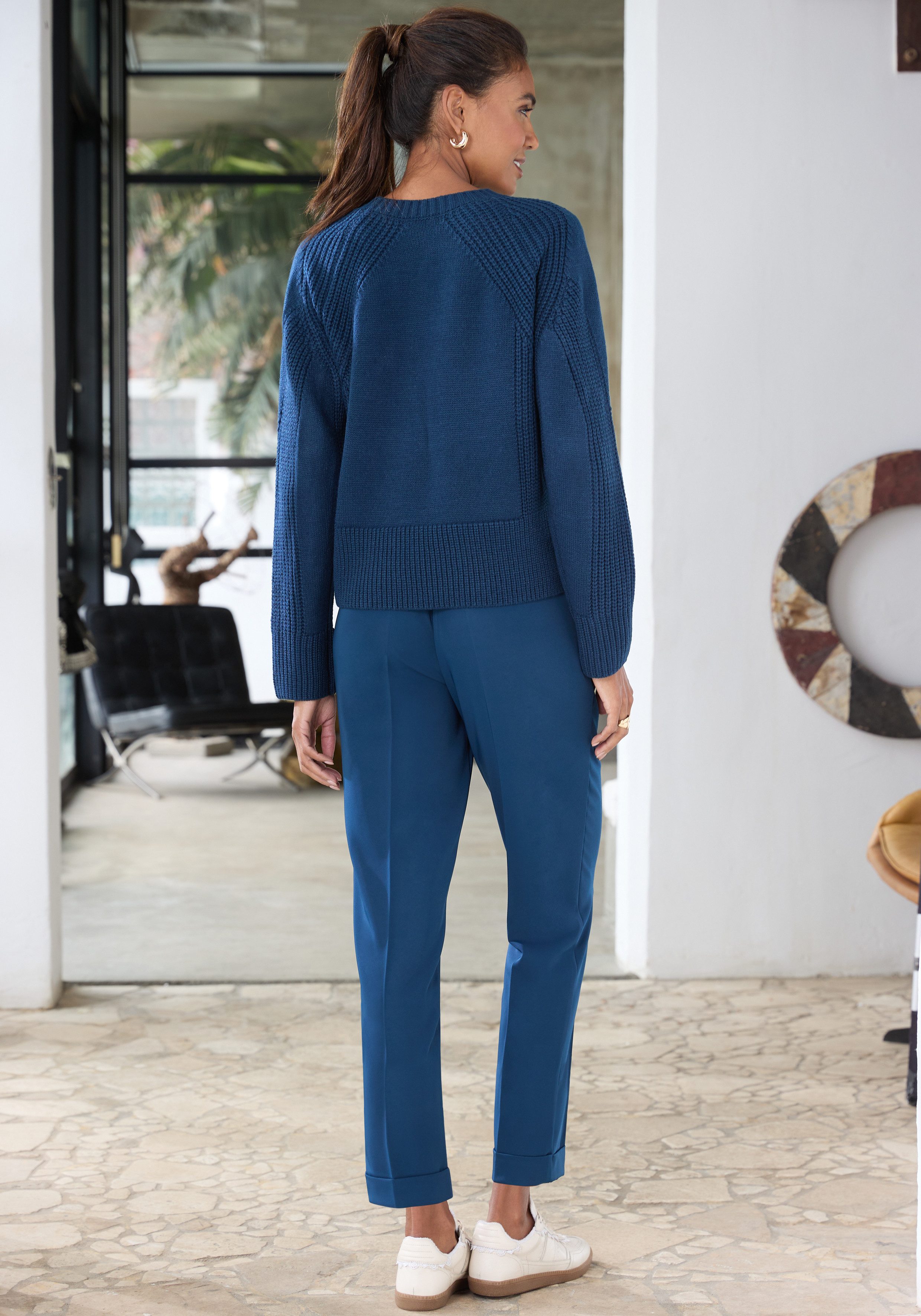 Lascana 7/8 broek met persvouwen, smalle pijp