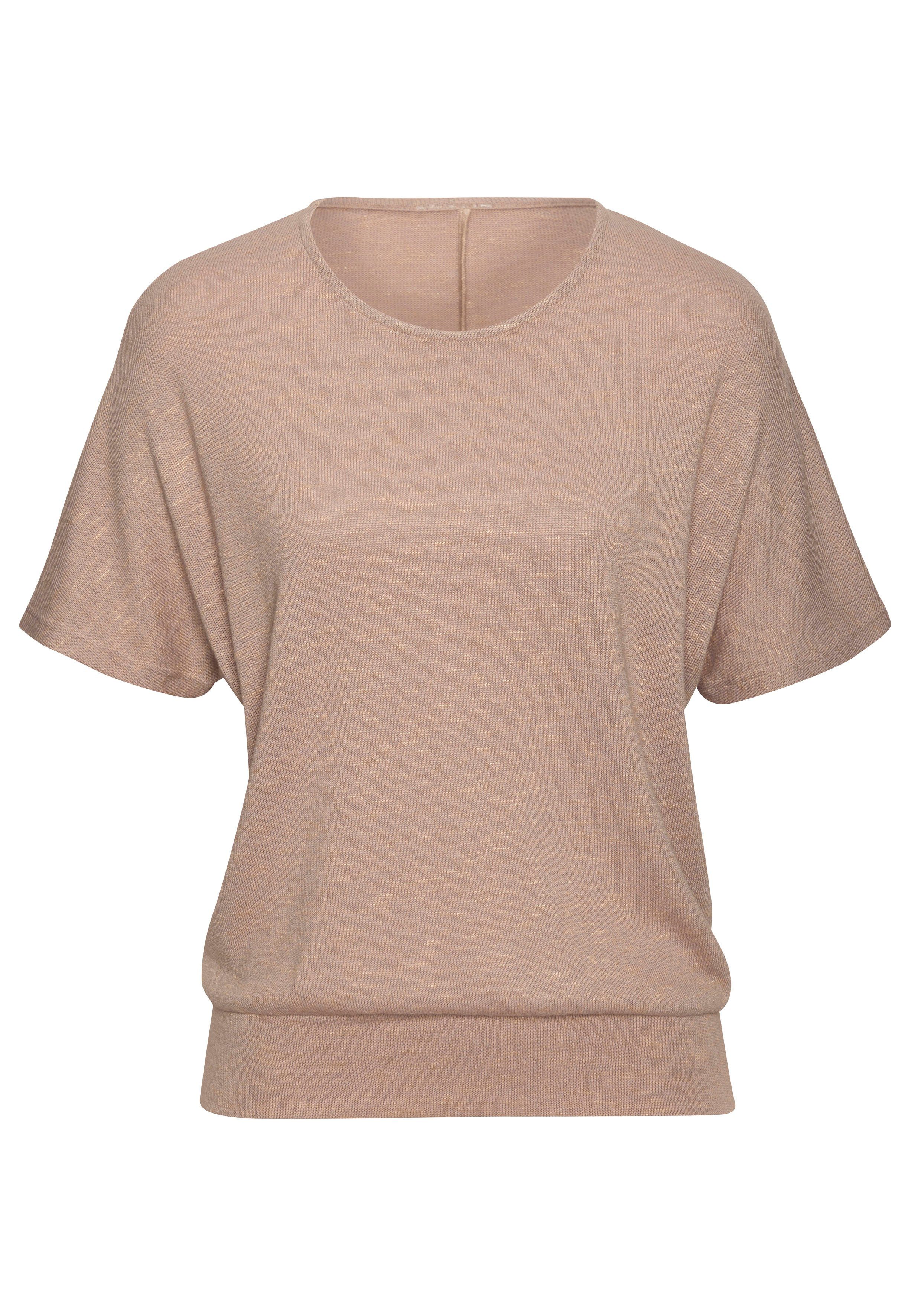Vivance Shirt met korte mouwen Met brede tailleband van zacht viscose-fijntricot