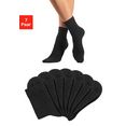 lascana basic sokken in kleurrijke mêleekleuren (set, 7 paar) zwart