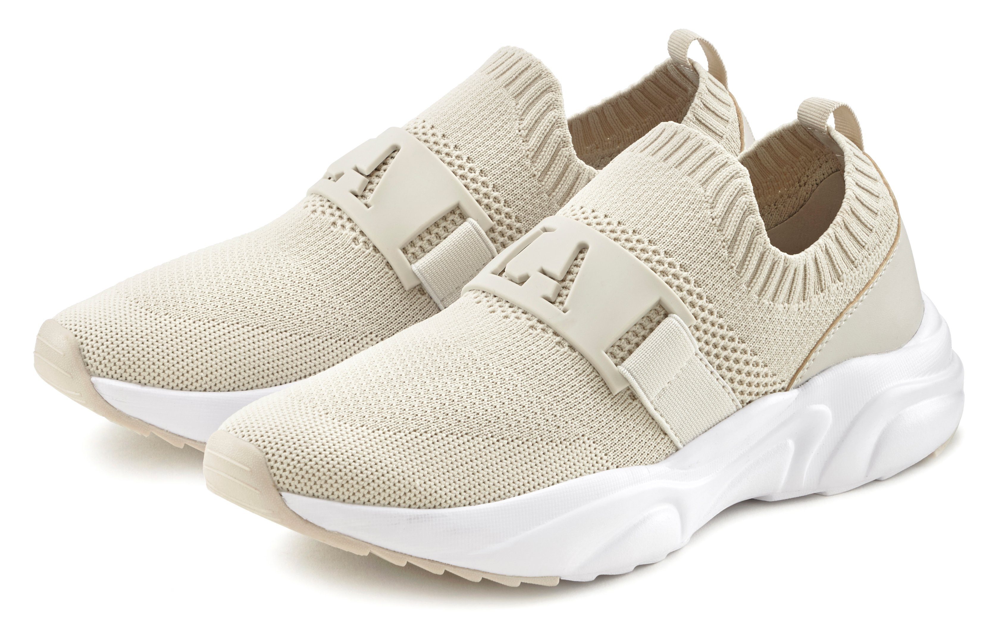 active by Lascana Sneakers Lage schoen, vrijetijdsschoen, slipper, chunky zool VEGAN